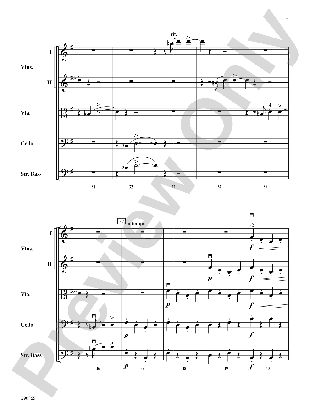 Presto: String Orchestra Conductor Score & Parts