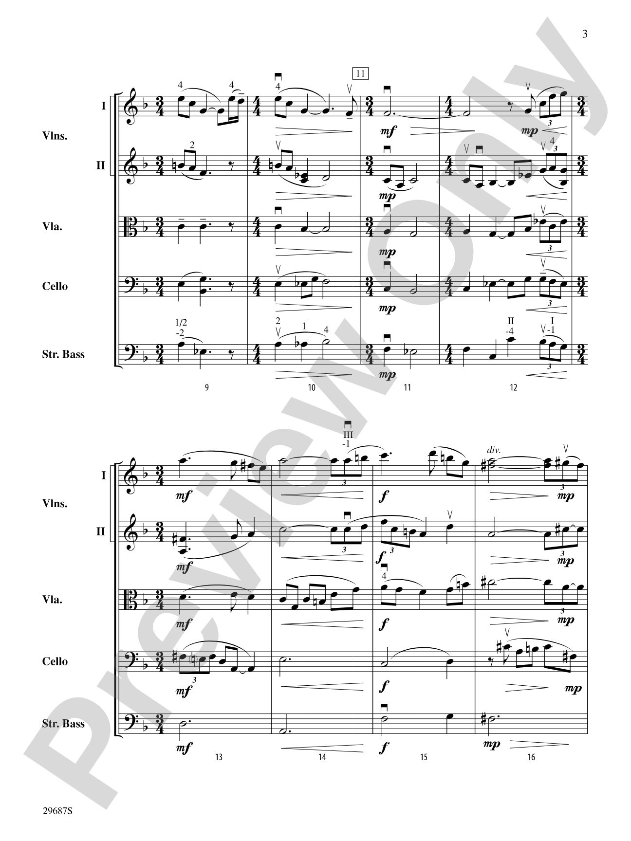Contemplation: String Orchestra Conductor Score & Parts