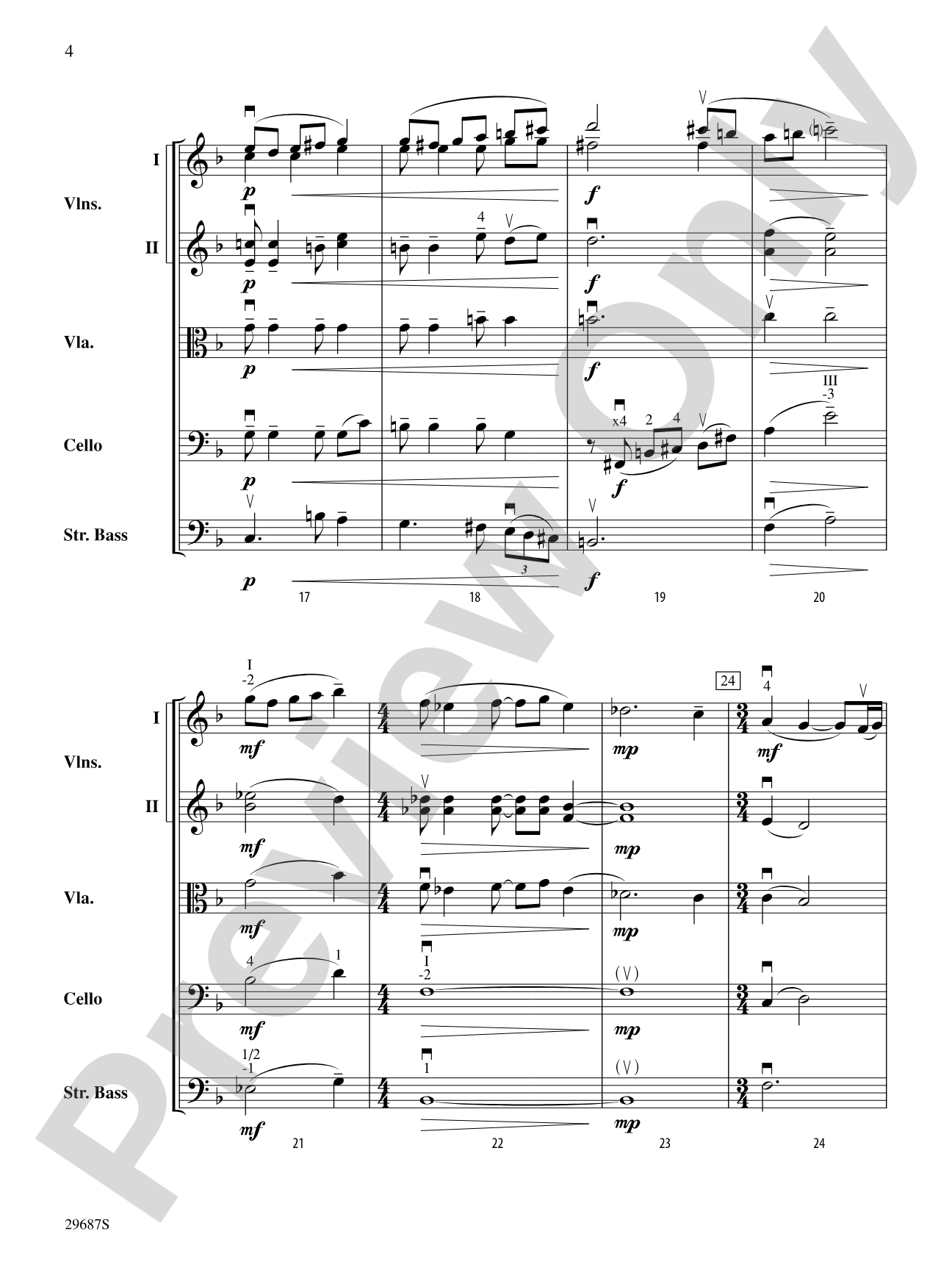 Contemplation: String Orchestra Conductor Score & Parts