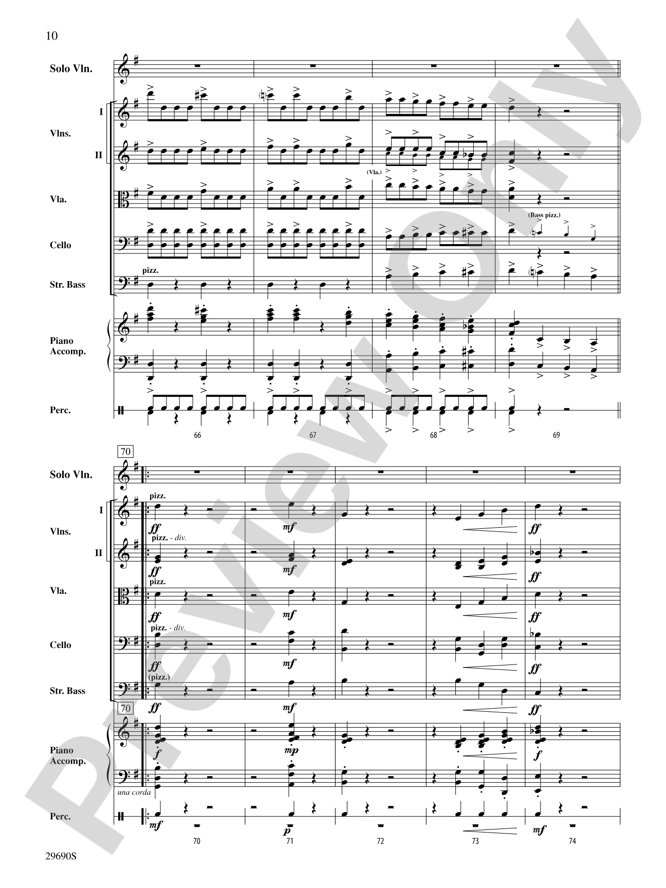 Fiddle-Faddle (for Soloist and String Orchestra): String Orchestra Conductor Score & Parts
