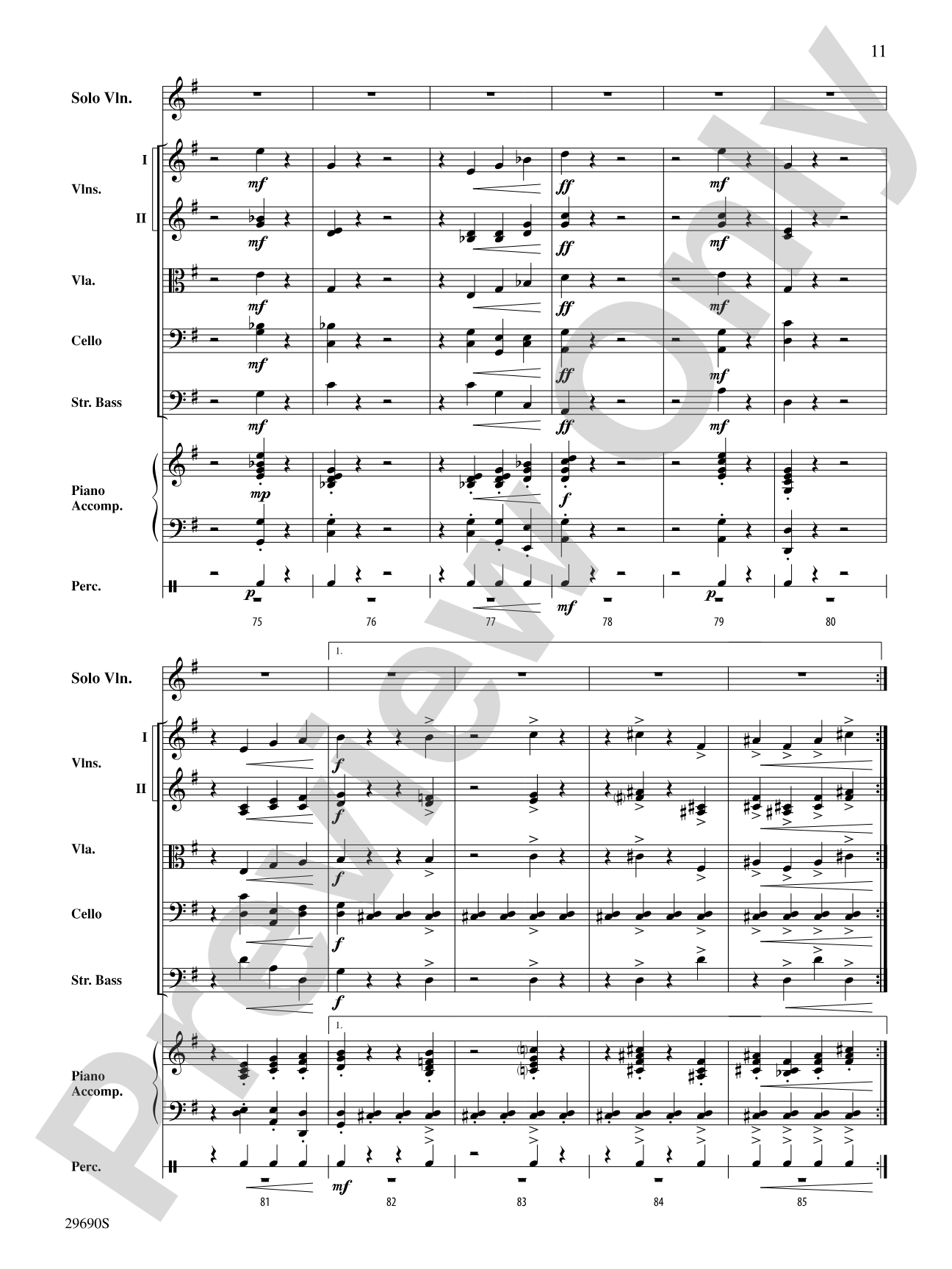 Fiddle-Faddle (for Soloist and String Orchestra): String Orchestra Conductor Score & Parts