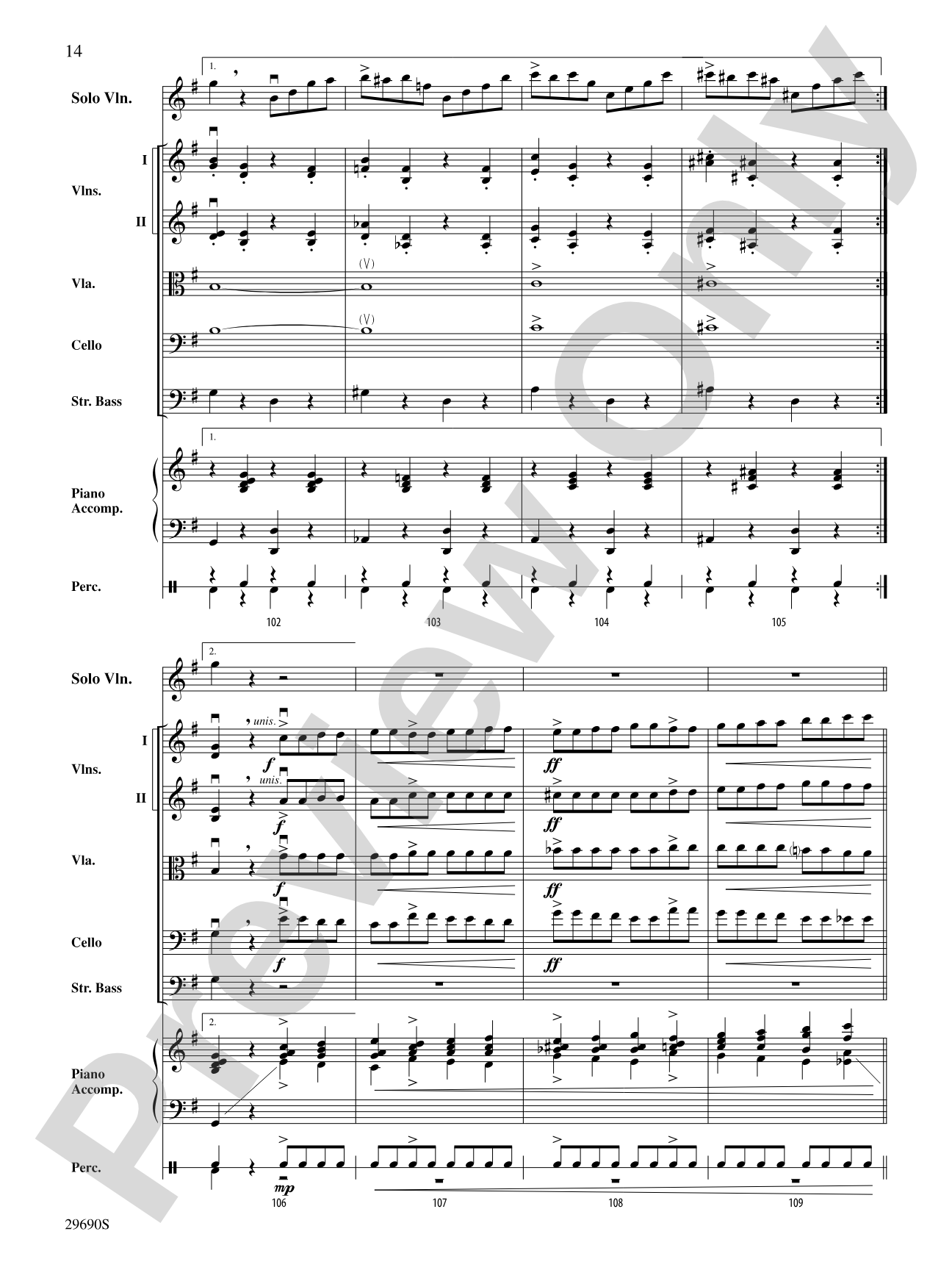 Fiddle-Faddle (for Soloist and String Orchestra): String Orchestra Conductor Score & Parts