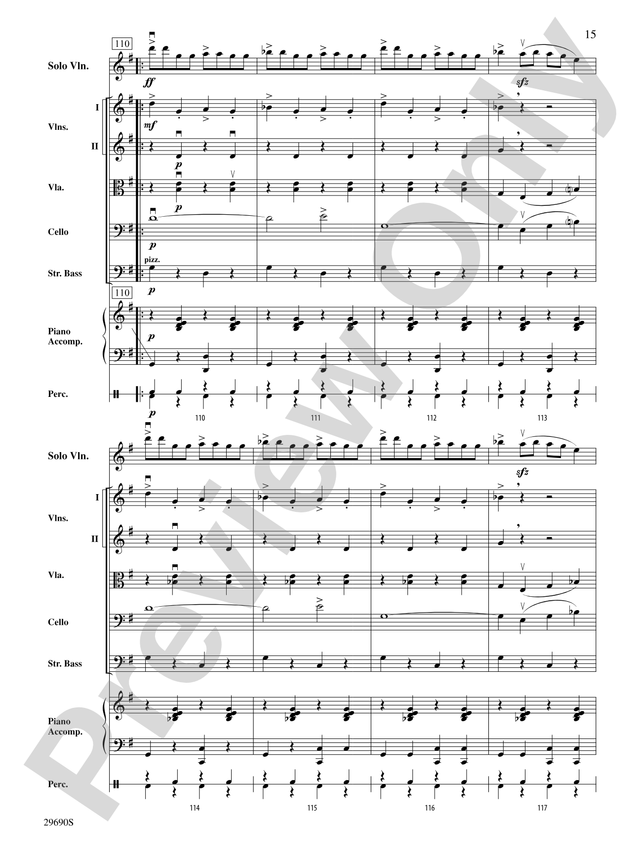Fiddle-Faddle (for Soloist and String Orchestra): String Orchestra Conductor Score & Parts