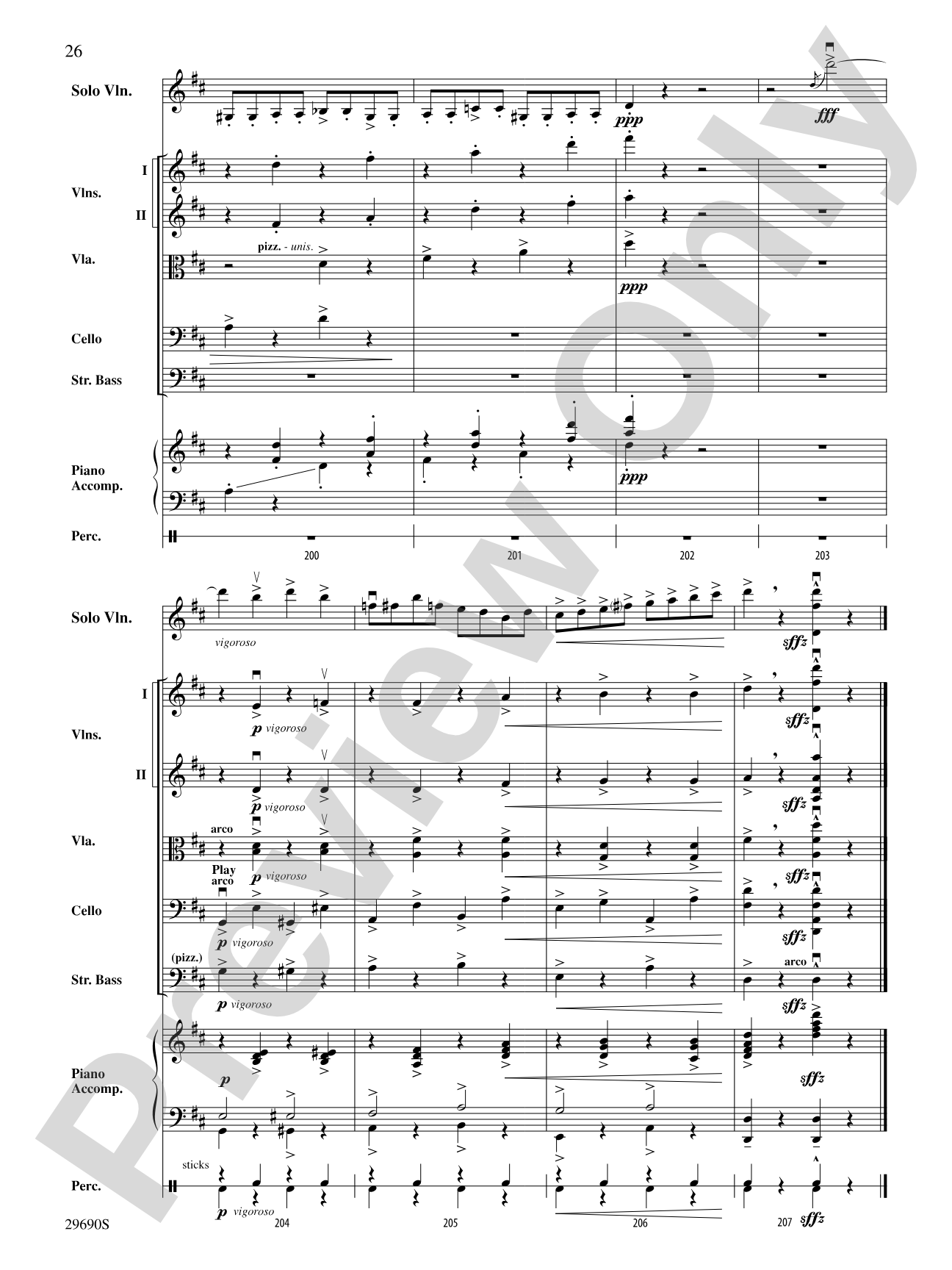 Fiddle-Faddle (for Soloist and String Orchestra): String Orchestra Conductor Score & Parts
