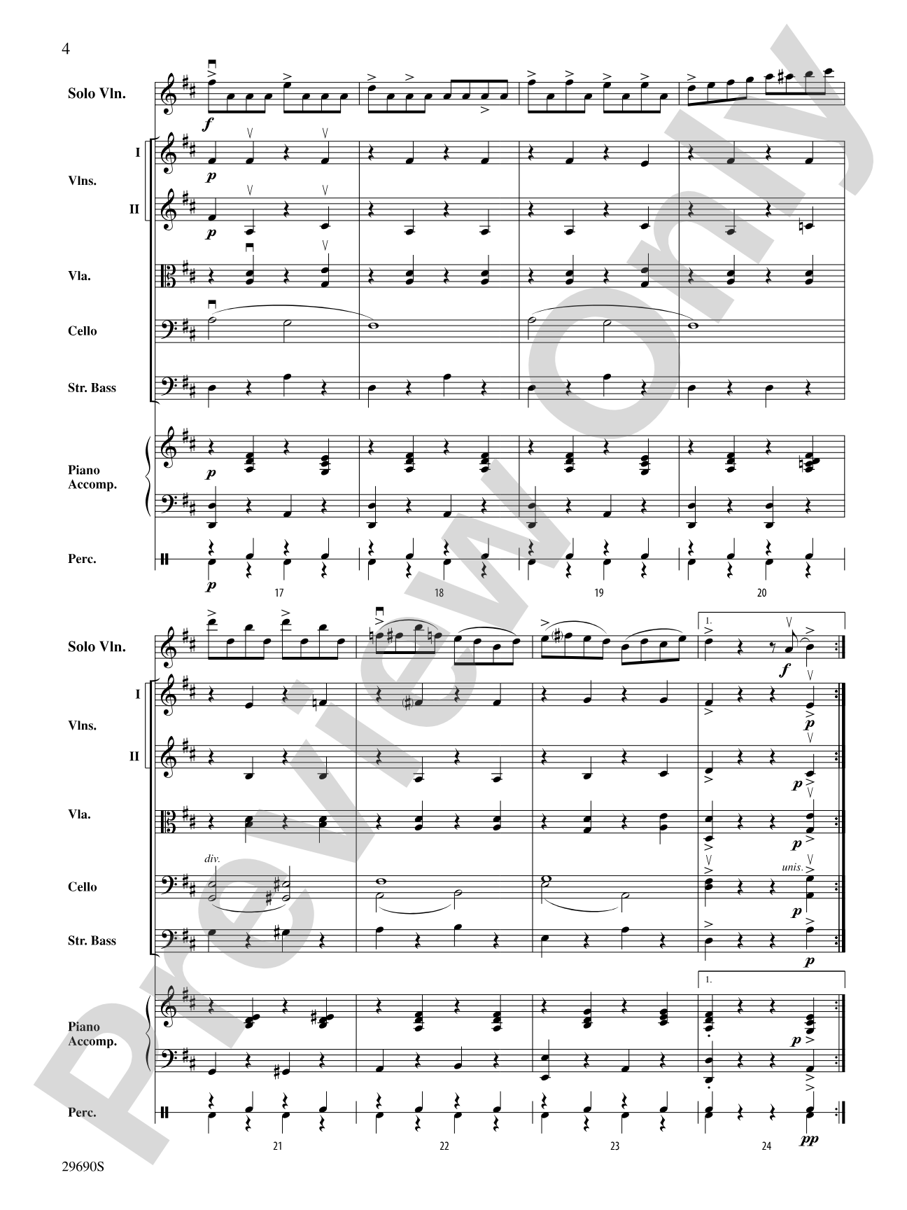 Fiddle-Faddle (for Soloist and String Orchestra): String Orchestra Conductor Score & Parts