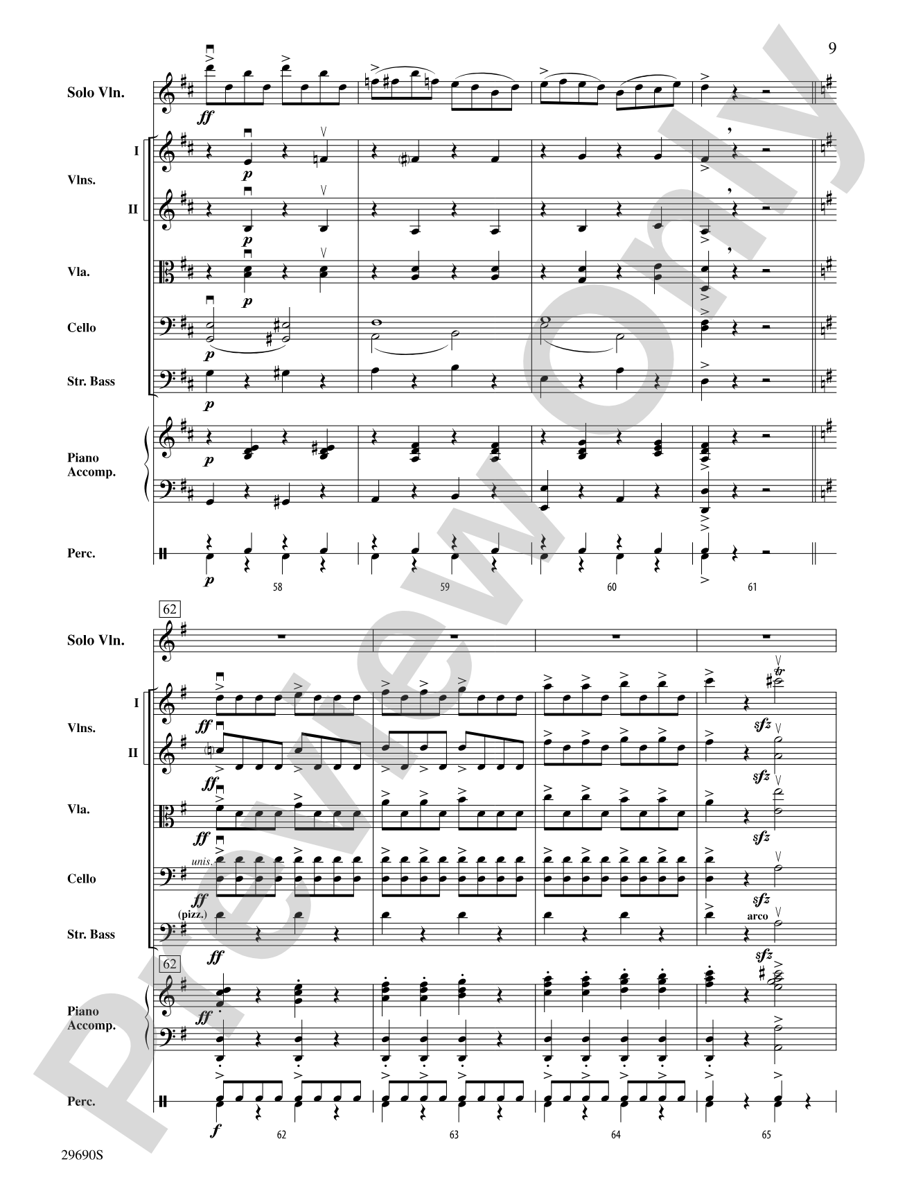 Fiddle-Faddle (for Soloist and String Orchestra): String Orchestra Conductor Score & Parts
