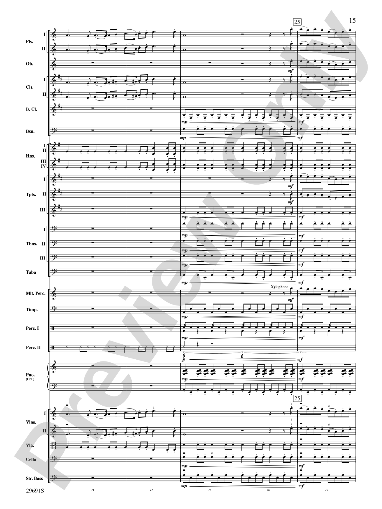 Evangeline: Two Cajun Songs: Full Orchestra Conductor Score & Parts