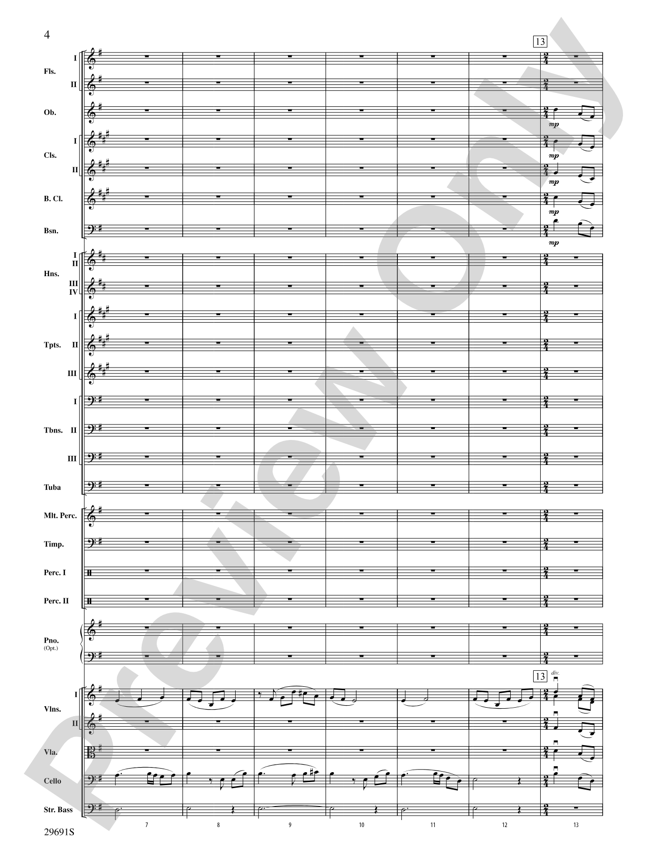 Evangeline: Two Cajun Songs: Full Orchestra Conductor Score & Parts