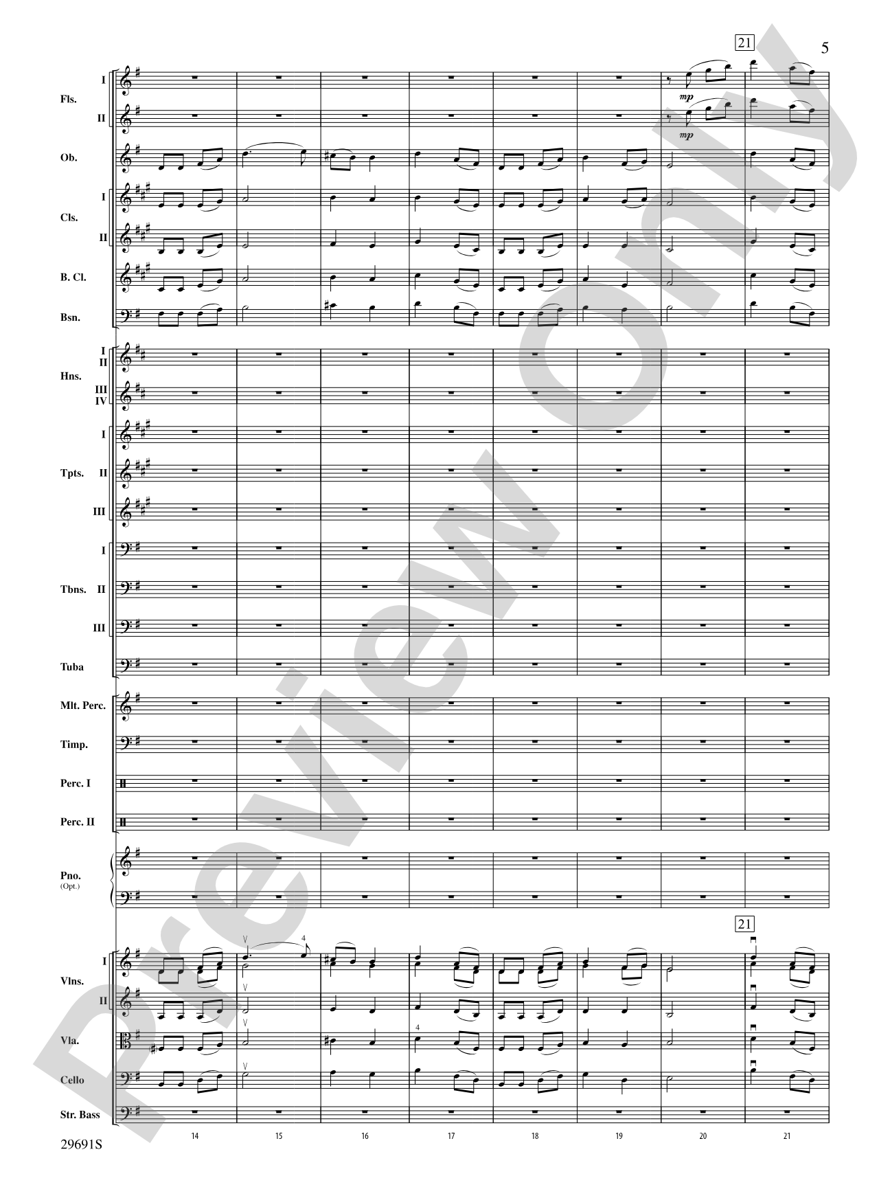Evangeline: Two Cajun Songs: Full Orchestra Conductor Score & Parts