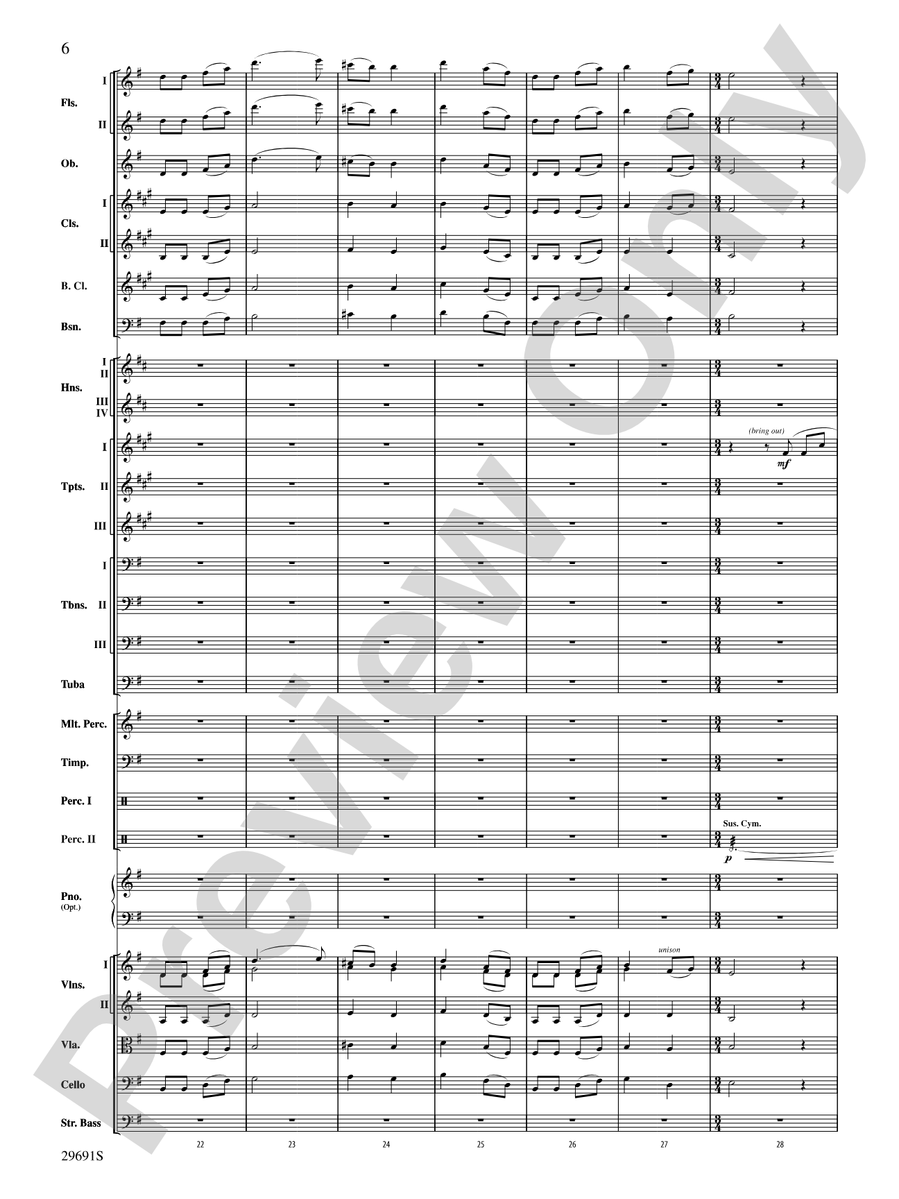 Evangeline: Two Cajun Songs: Full Orchestra Conductor Score & Parts