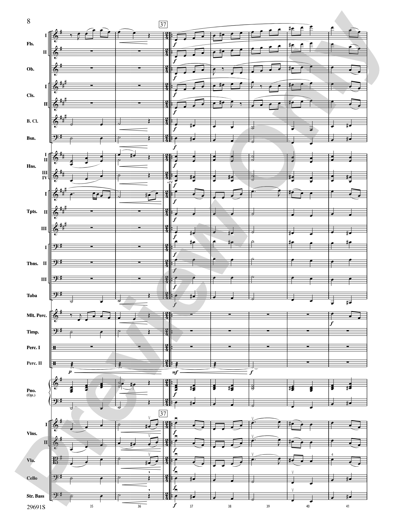 Evangeline: Two Cajun Songs: Full Orchestra Conductor Score & Parts