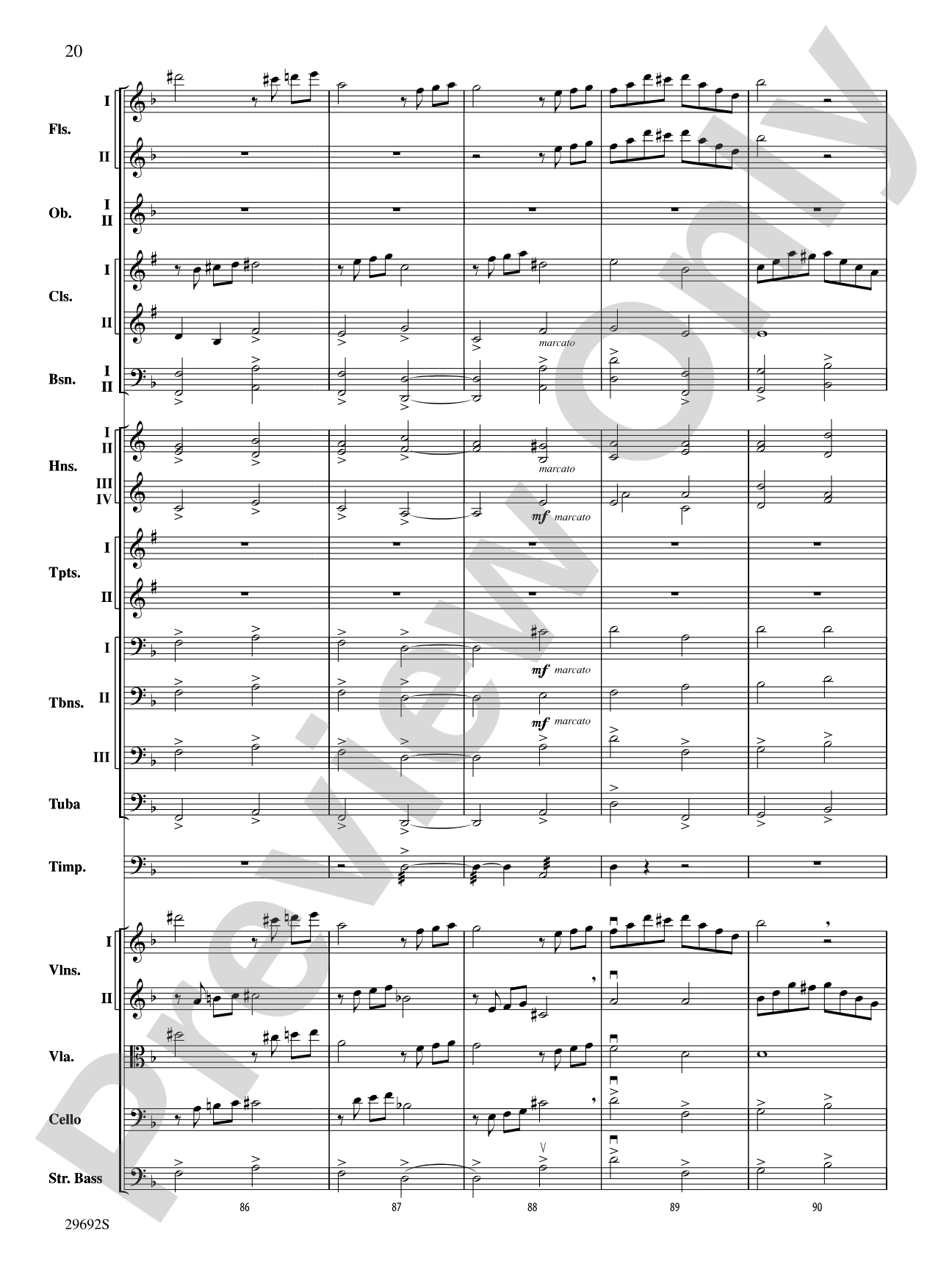 Variations on a Theme by Handel: Full Orchestra Conductor Score & Parts