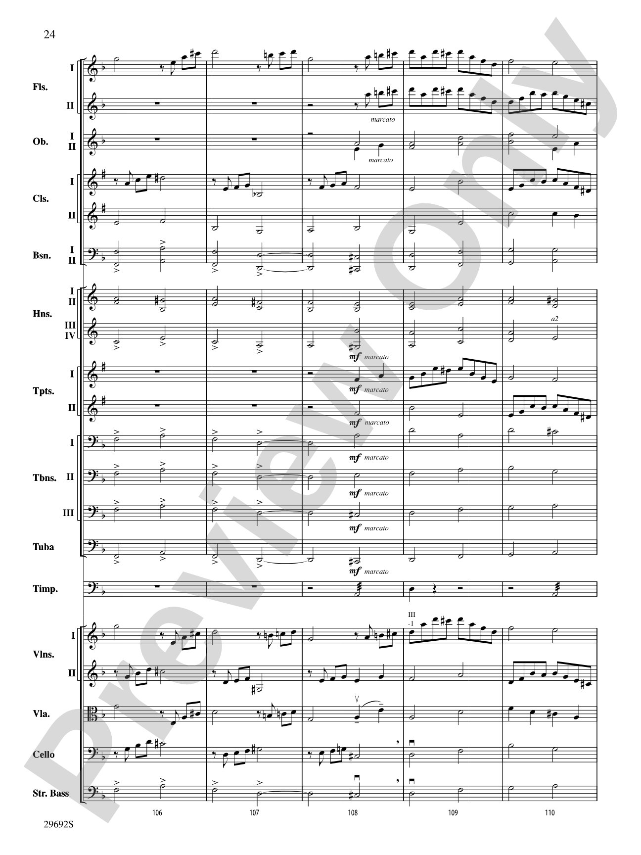 Variations on a Theme by Handel: Full Orchestra Conductor Score & Parts