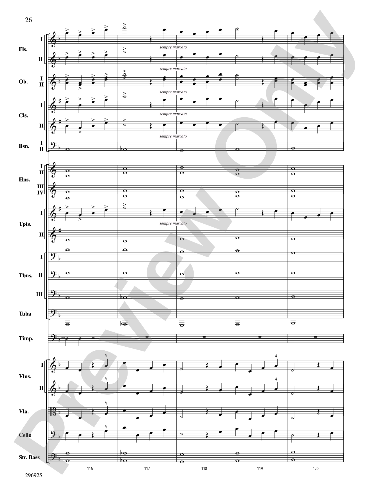 Variations on a Theme by Handel: Full Orchestra Conductor Score & Parts