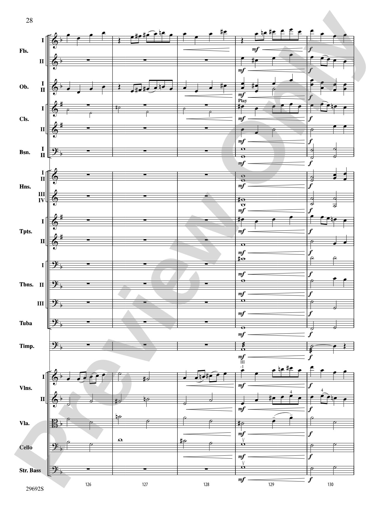Variations on a Theme by Handel: Full Orchestra Conductor Score & Parts