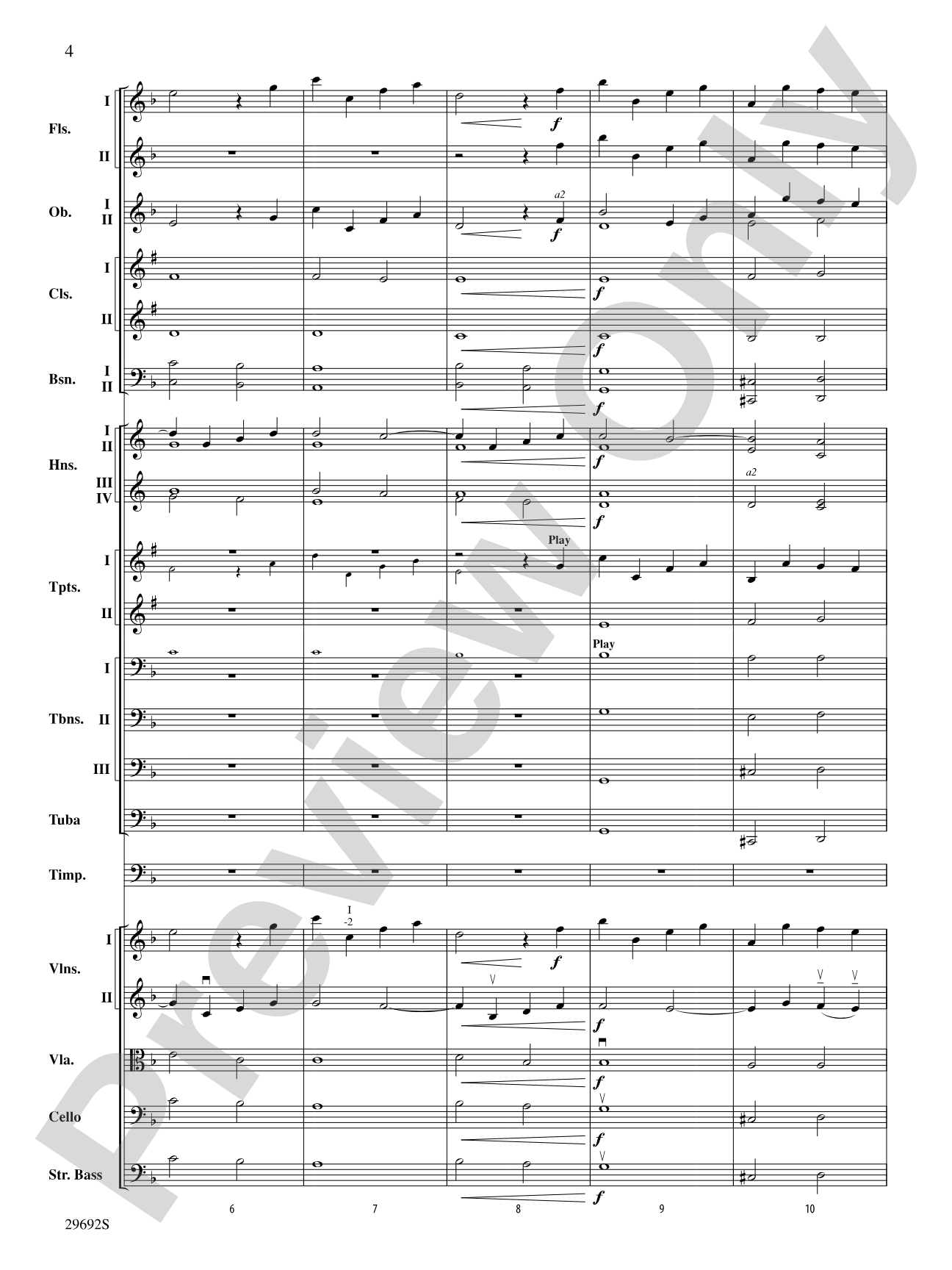 Variations on a Theme by Handel: Full Orchestra Conductor Score & Parts