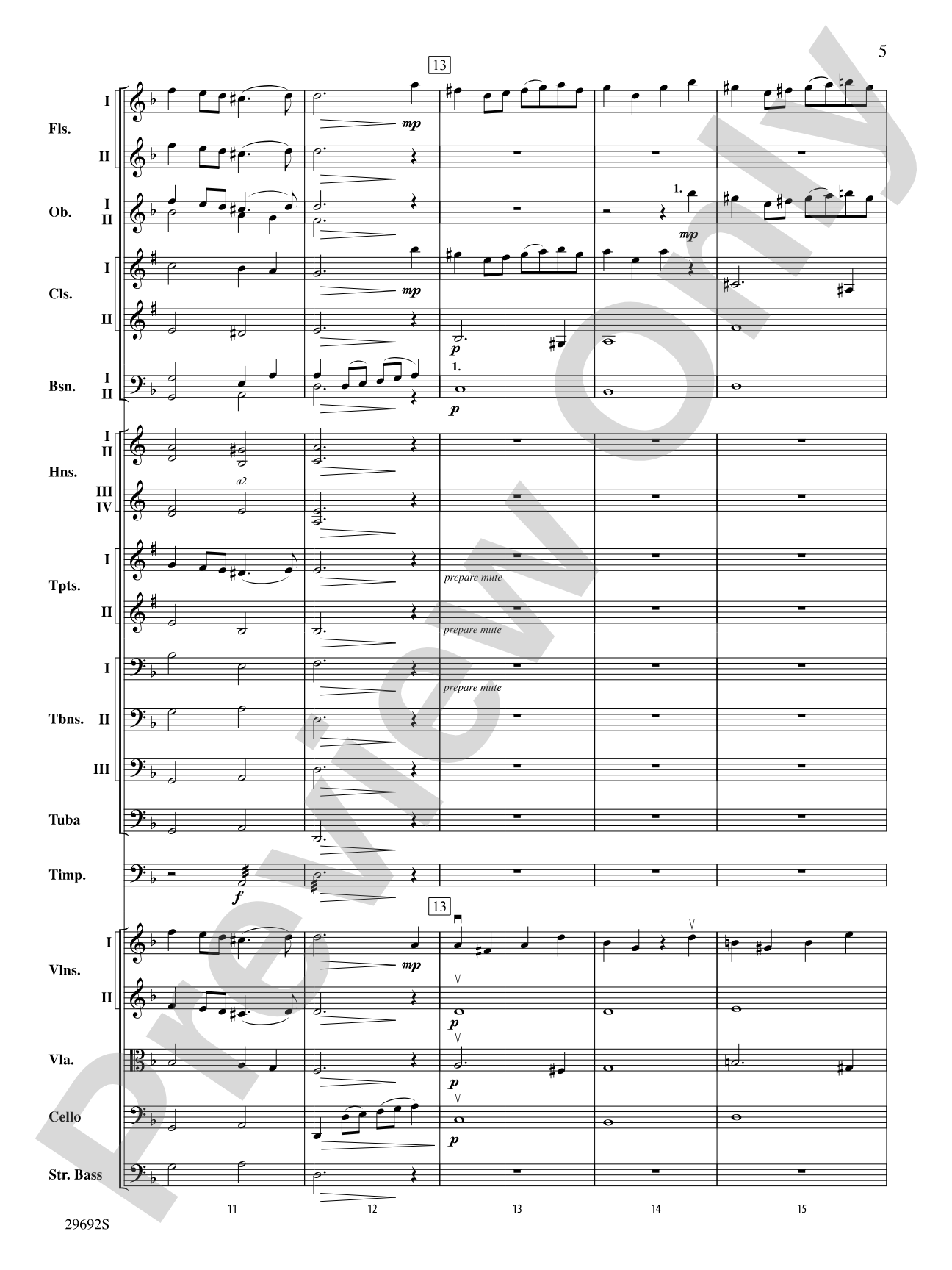 Variations on a Theme by Handel: Full Orchestra Conductor Score & Parts