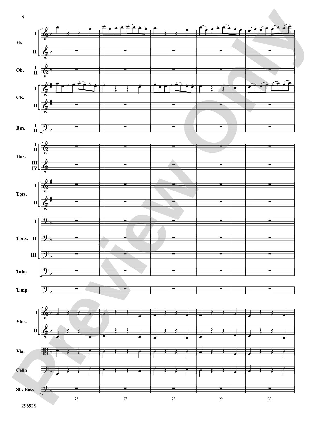 Variations on a Theme by Handel: Full Orchestra Conductor Score & Parts