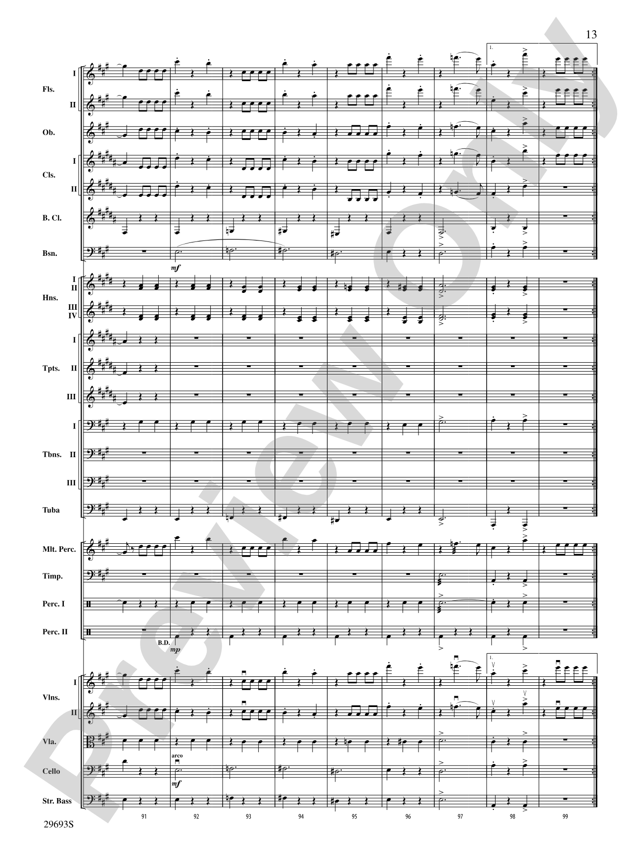 Roses de Noel (Waltz): Full Orchestra Conductor Score & Parts