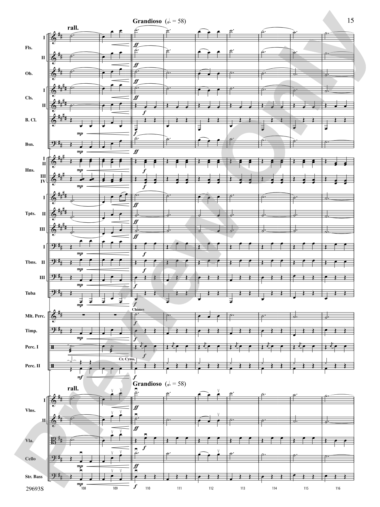 Roses de Noel (Waltz): Full Orchestra Conductor Score & Parts