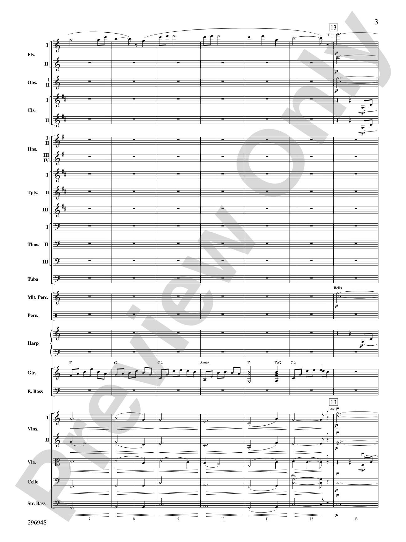 Poem for Orchestra: Full Orchestra Conductor Score & Parts