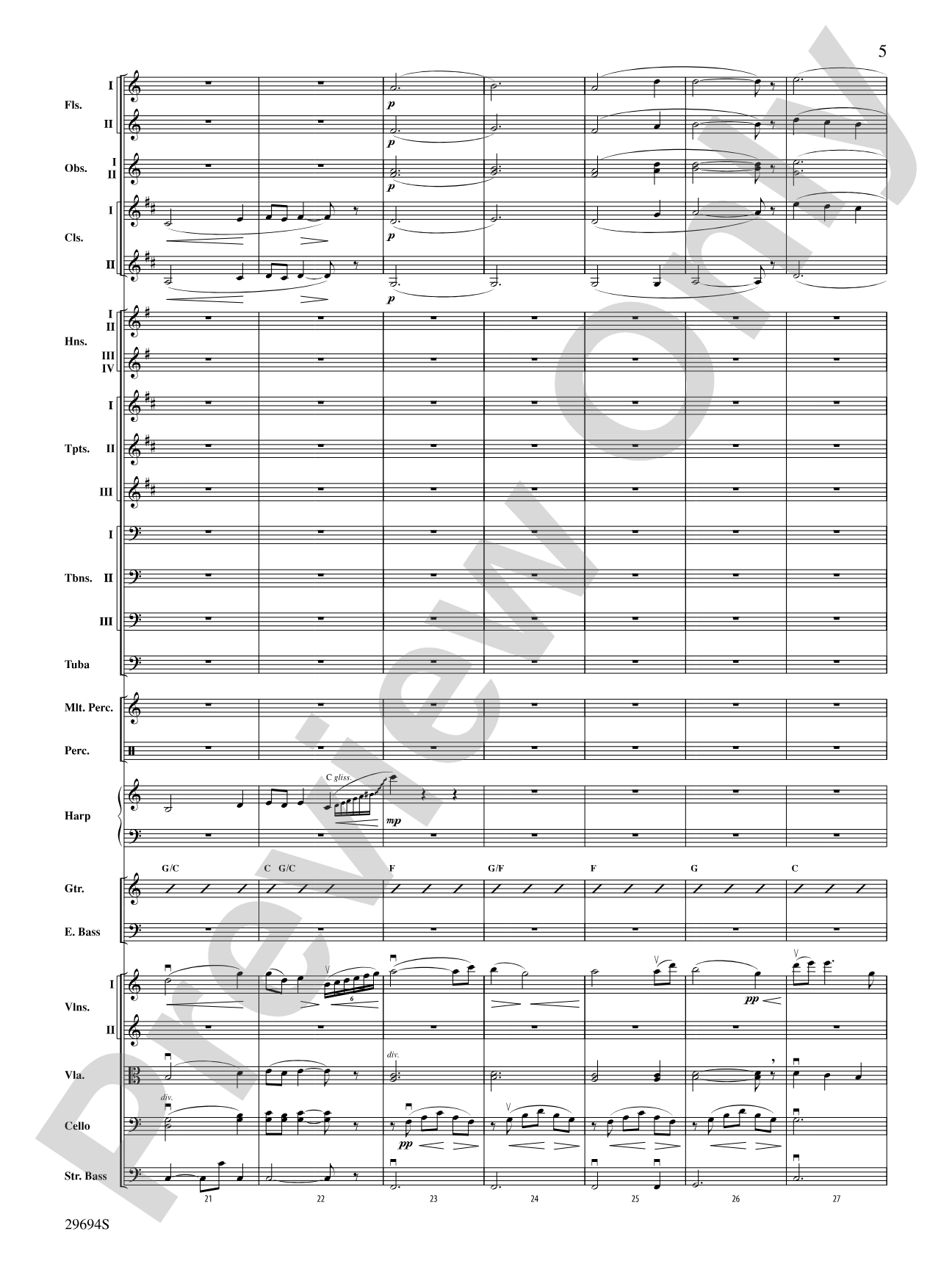 Poem for Orchestra: Full Orchestra Conductor Score & Parts