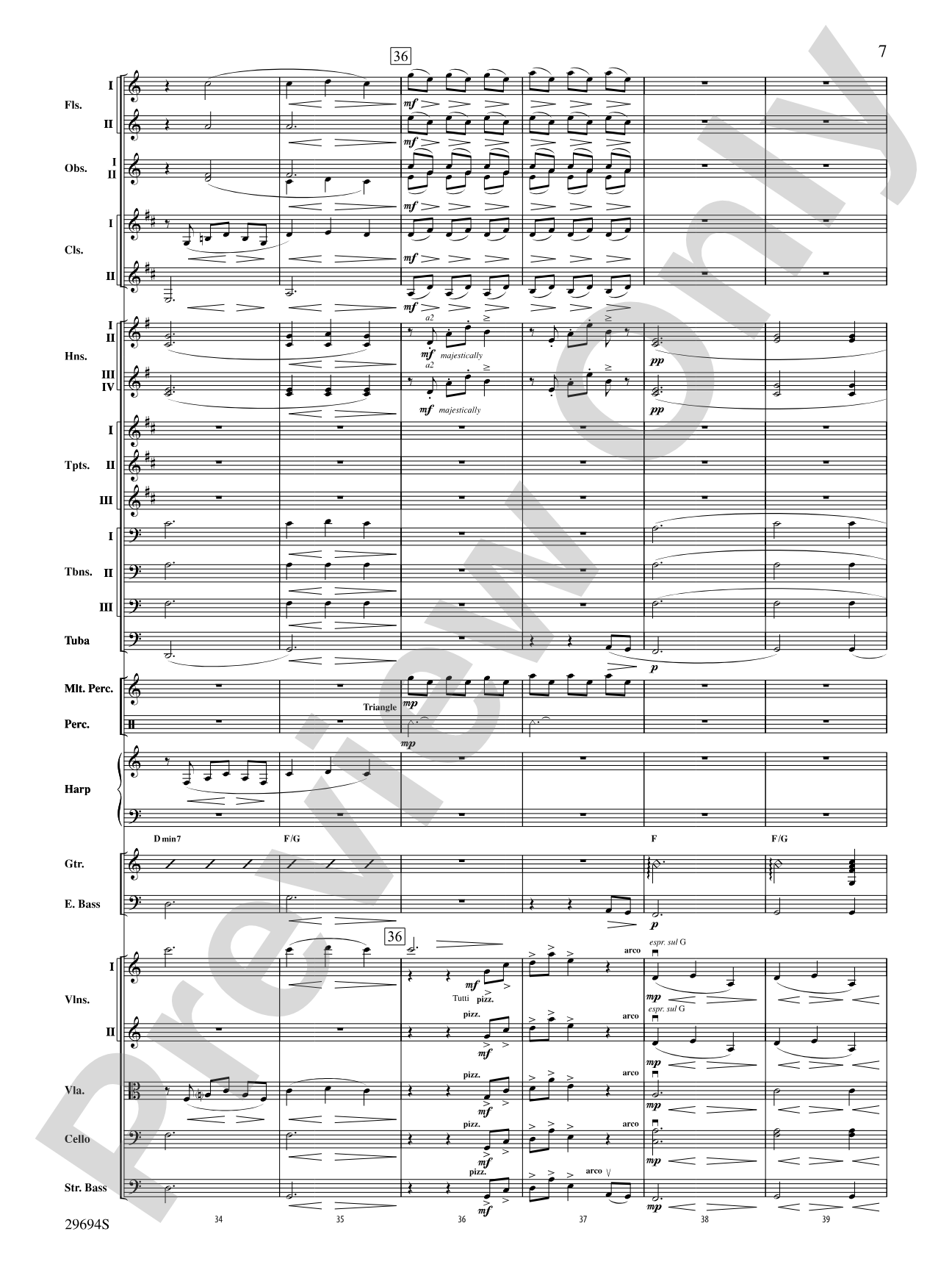Poem for Orchestra: Full Orchestra Conductor Score & Parts