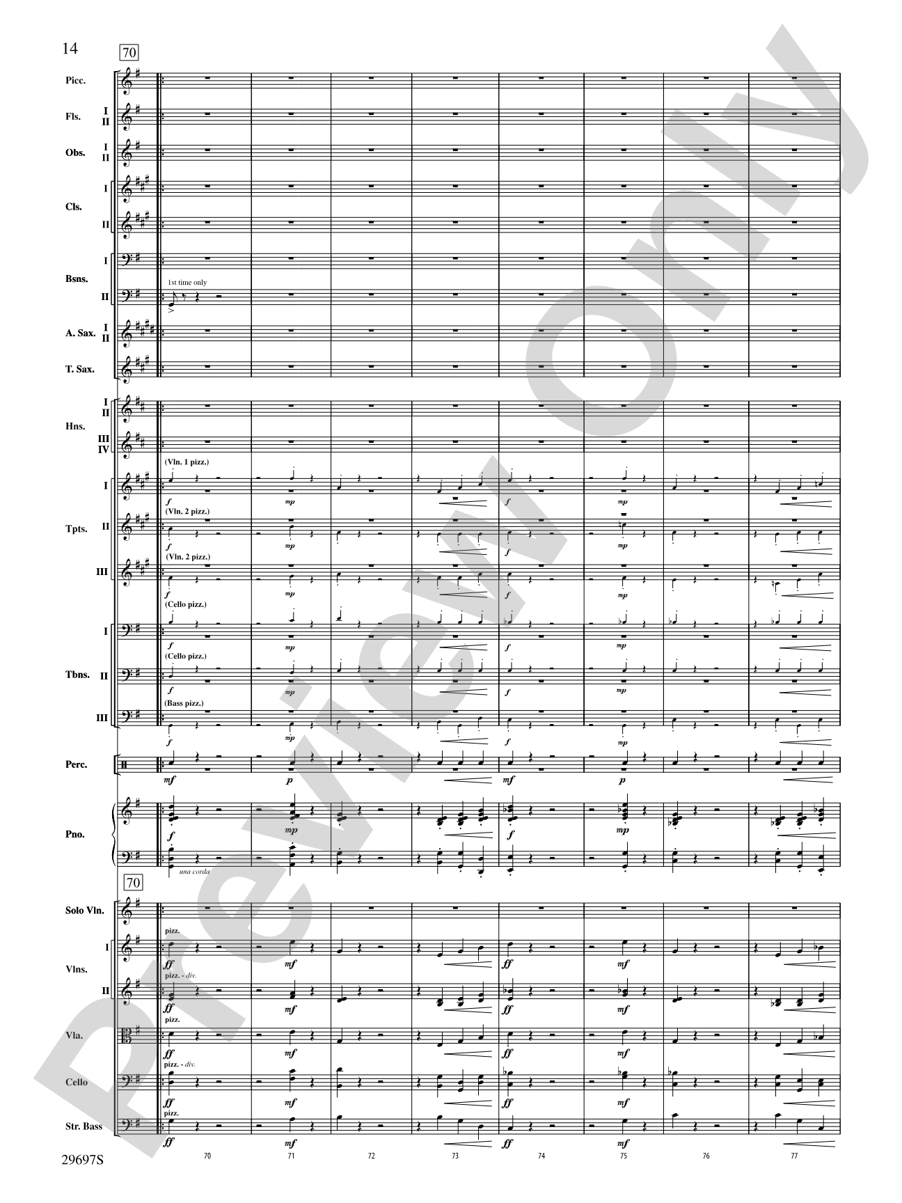 Fiddle-Faddle for Soloist and Full Orchestra: Full Orchestra Conductor Score & Parts