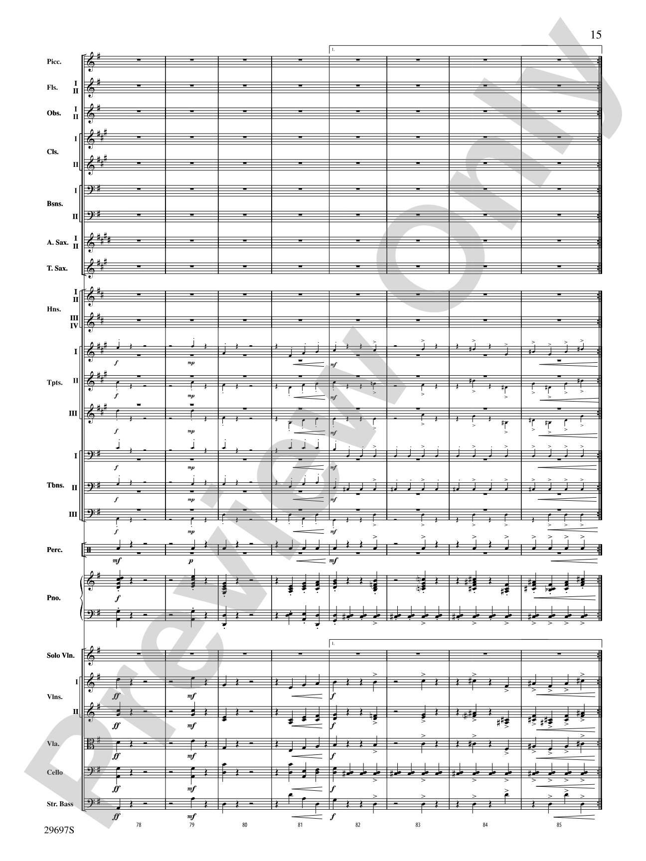 Fiddle-Faddle for Soloist and Full Orchestra: Full Orchestra Conductor Score & Parts