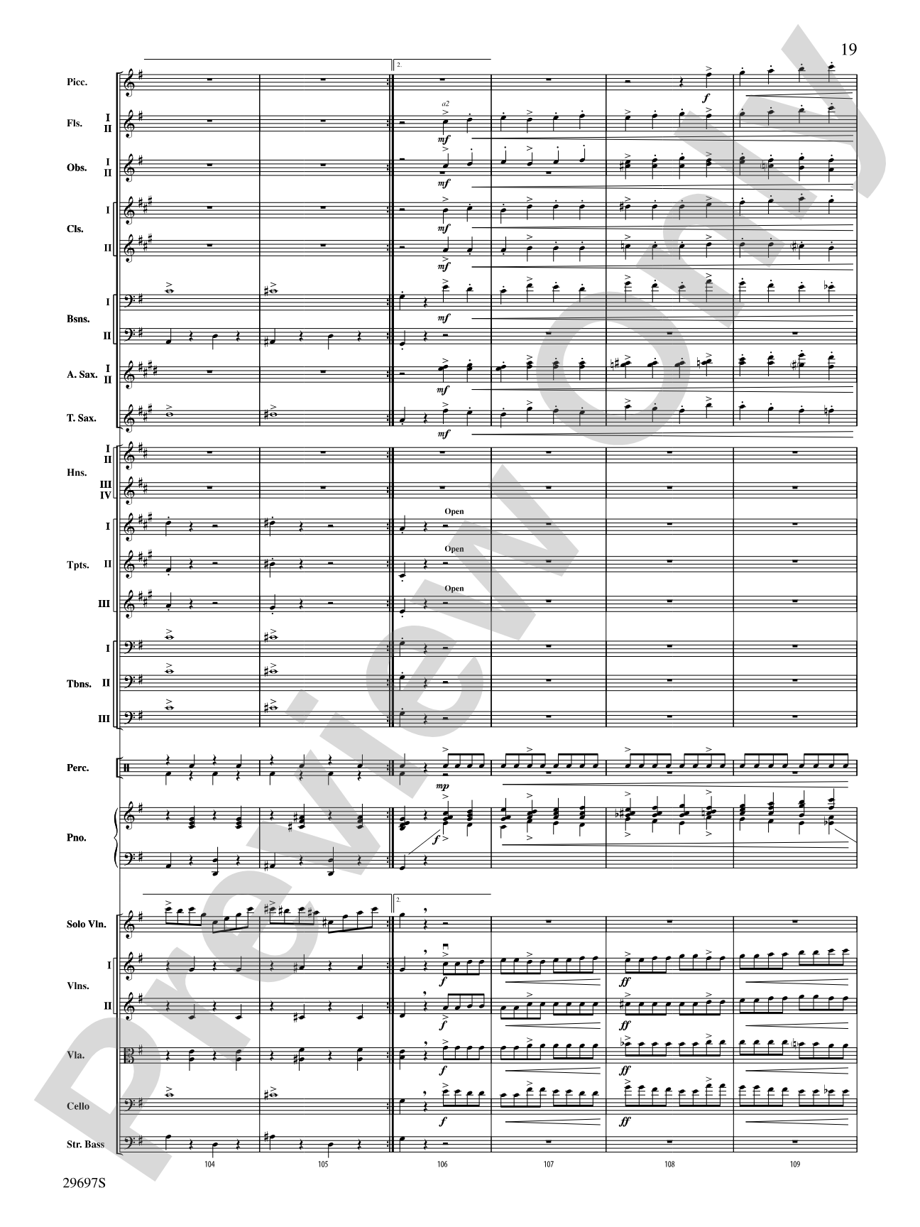 Fiddle-Faddle for Soloist and Full Orchestra: Full Orchestra Conductor Score & Parts