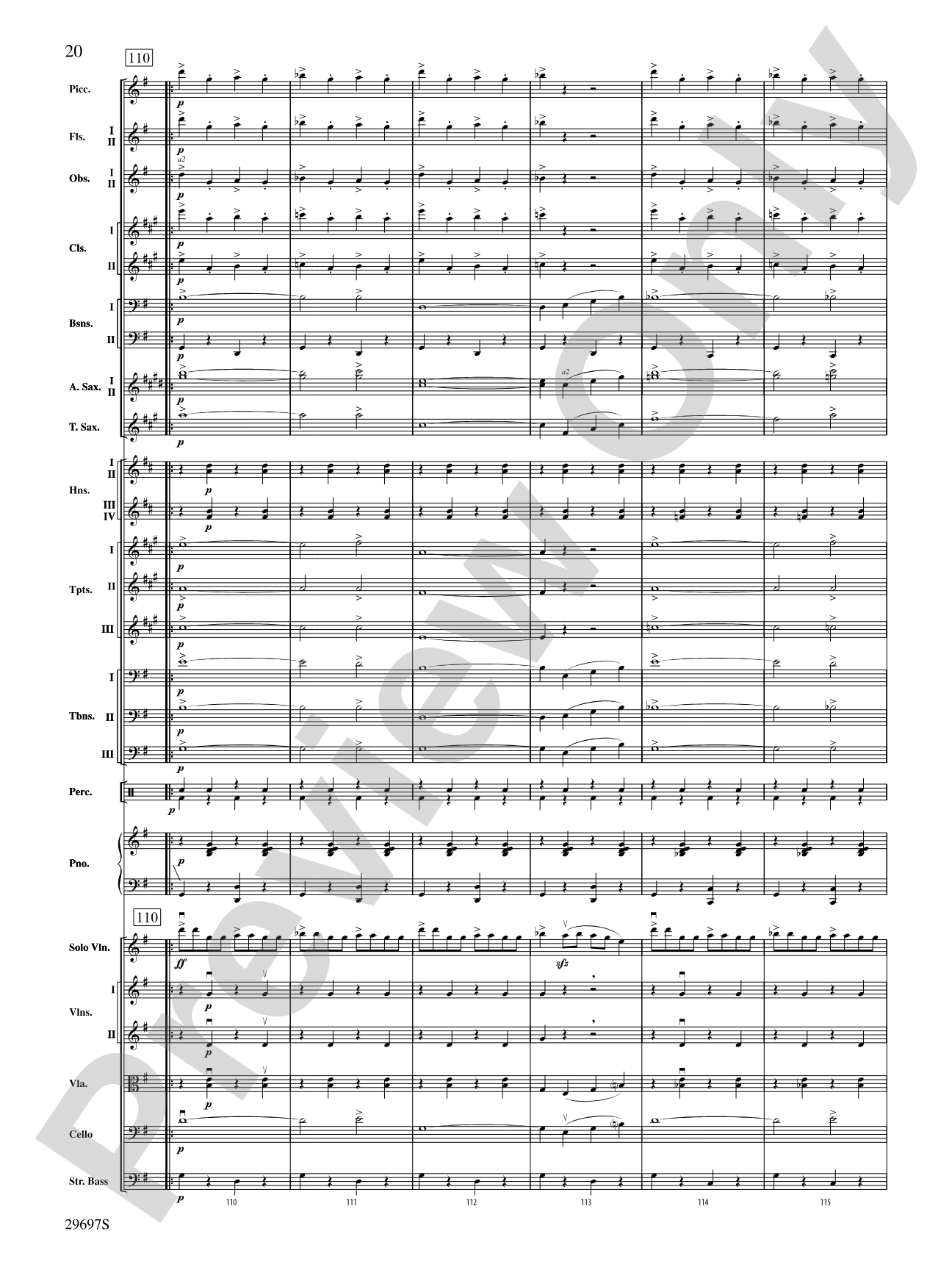 Fiddle-Faddle for Soloist and Full Orchestra: Full Orchestra Conductor Score & Parts