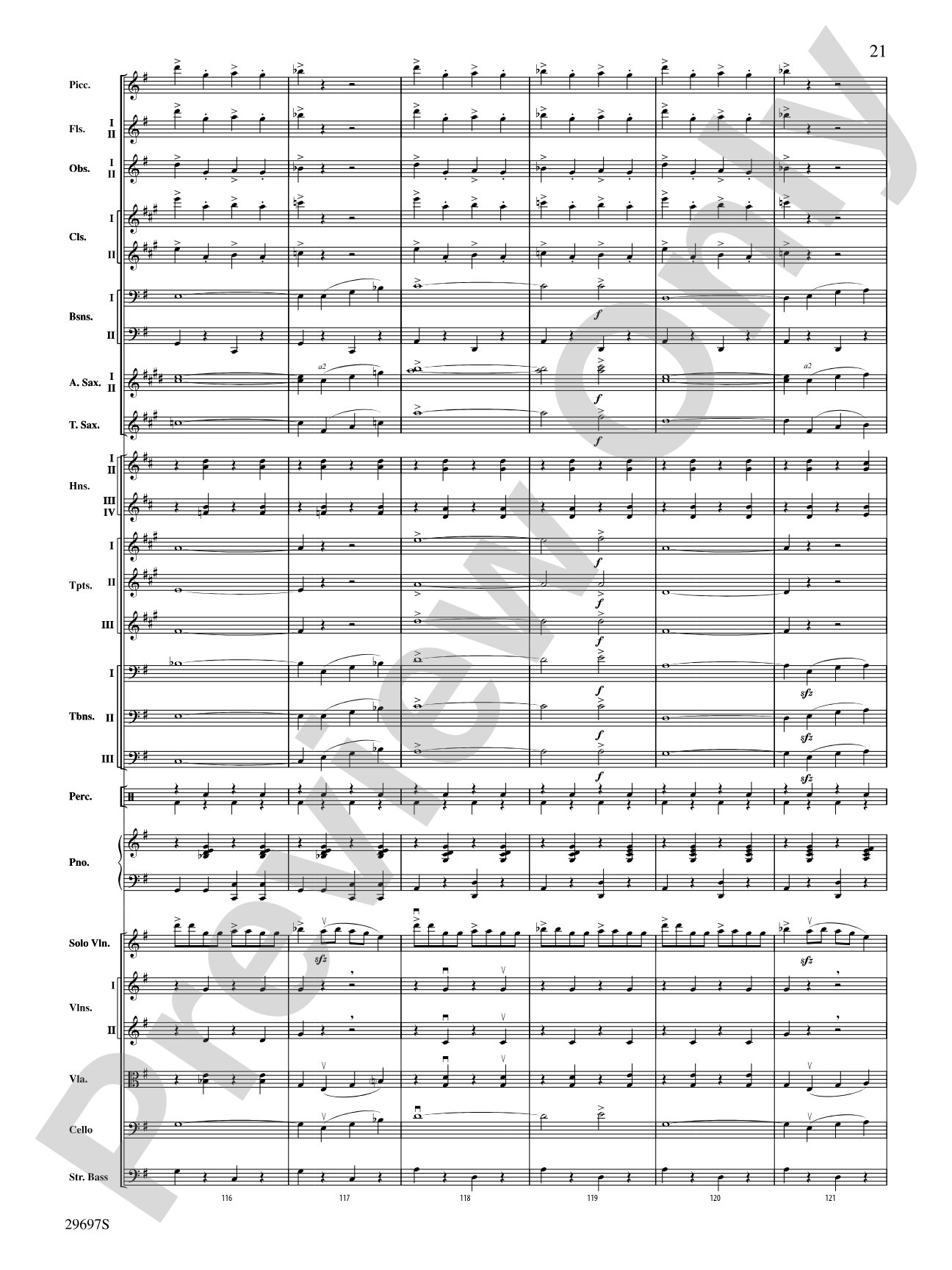 Fiddle-Faddle for Soloist and Full Orchestra: Full Orchestra Conductor Score & Parts