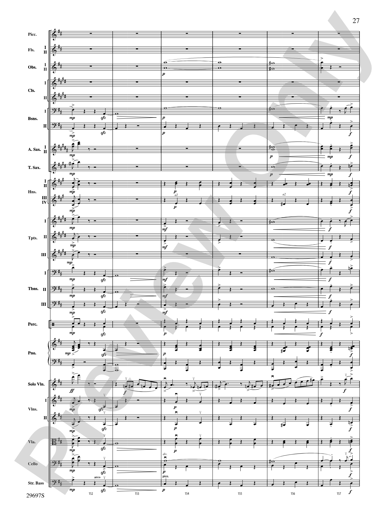 Fiddle-Faddle for Soloist and Full Orchestra: Full Orchestra Conductor Score & Parts