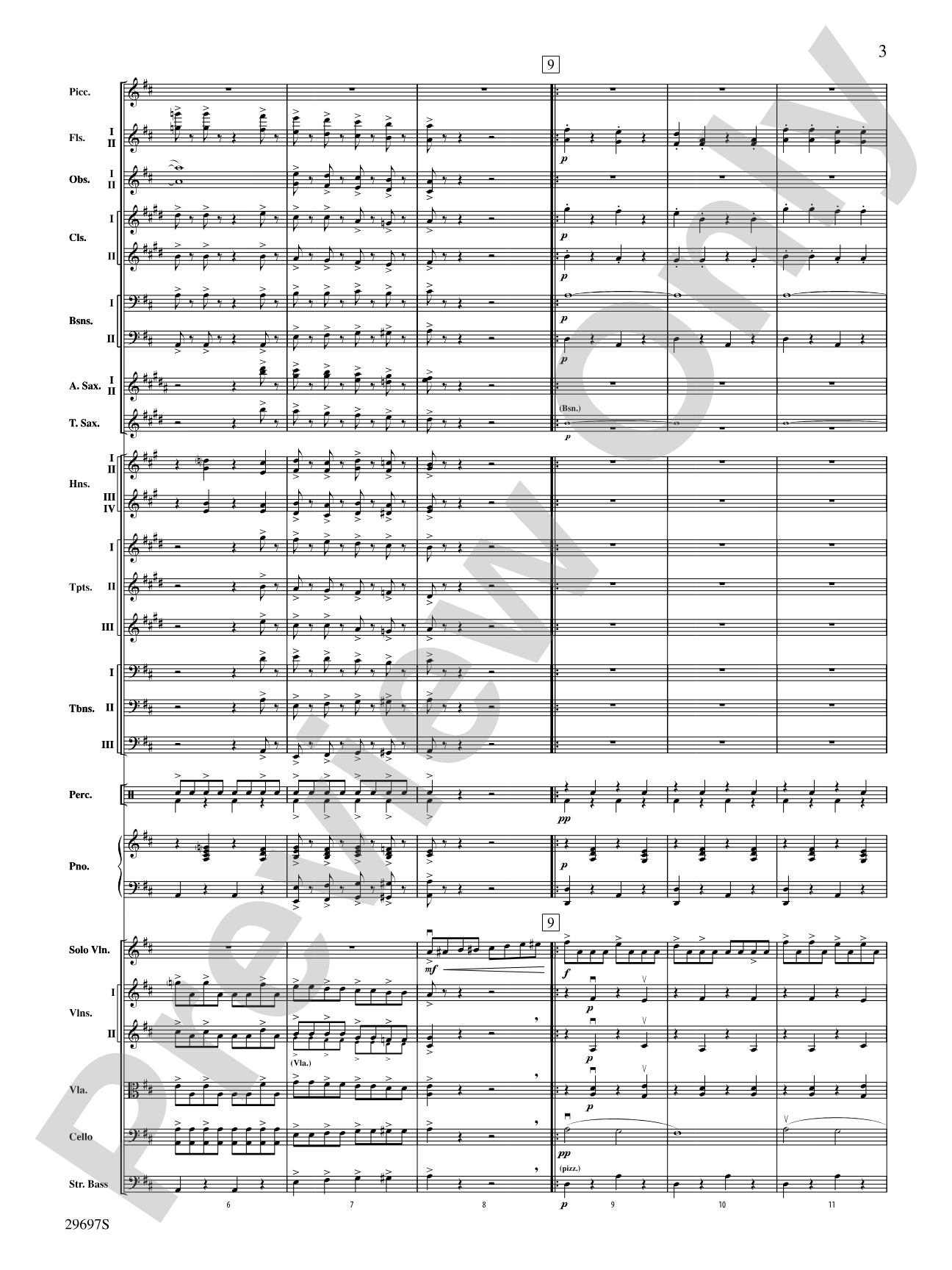 Fiddle-Faddle for Soloist and Full Orchestra: Full Orchestra Conductor Score & Parts