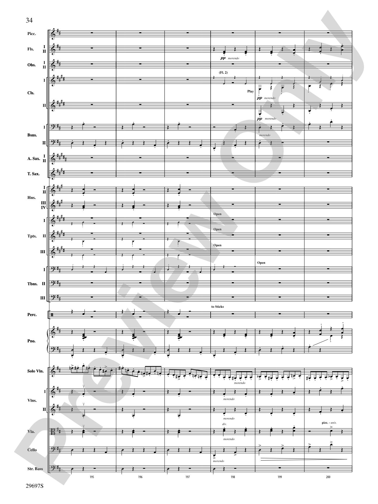Fiddle-Faddle for Soloist and Full Orchestra: Full Orchestra Conductor Score & Parts