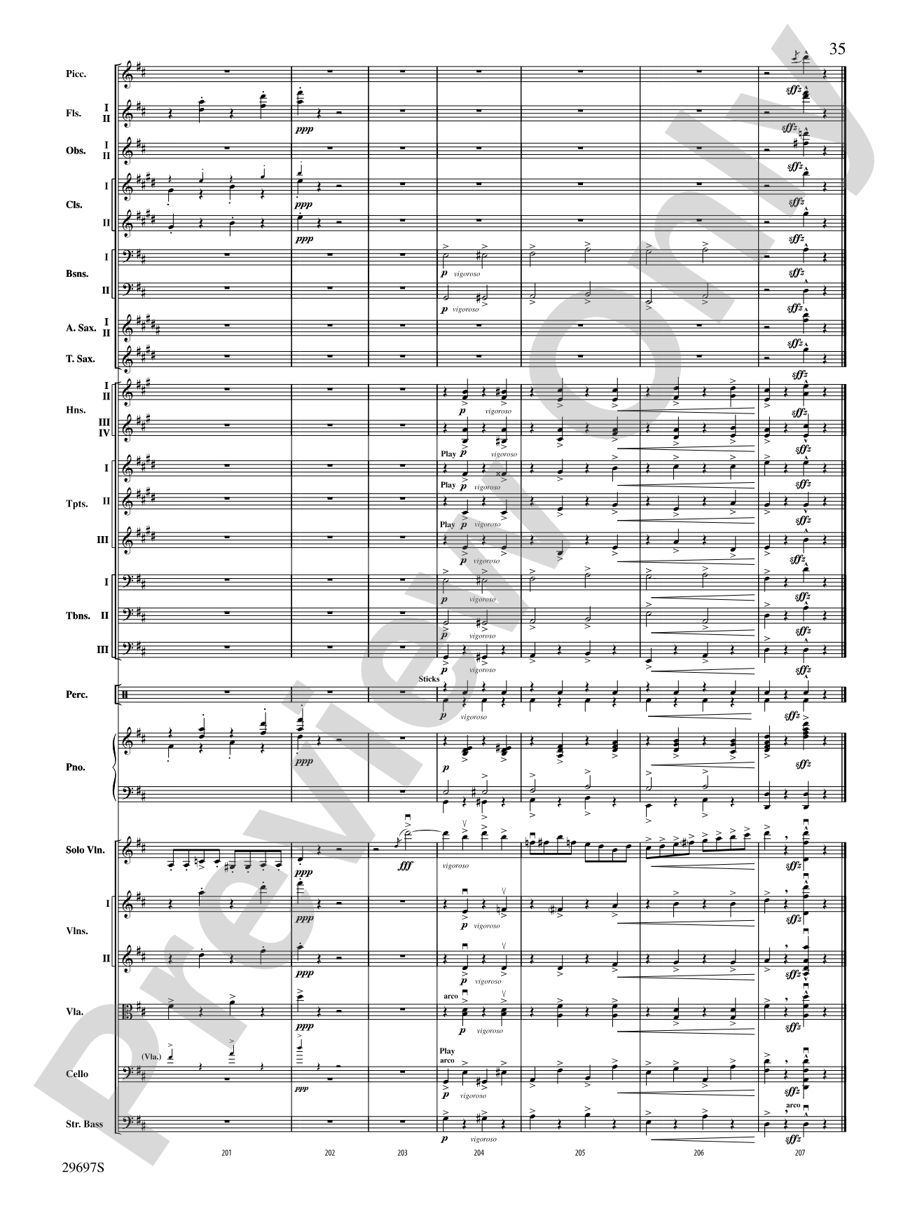Fiddle-Faddle for Soloist and Full Orchestra: Full Orchestra Conductor Score & Parts
