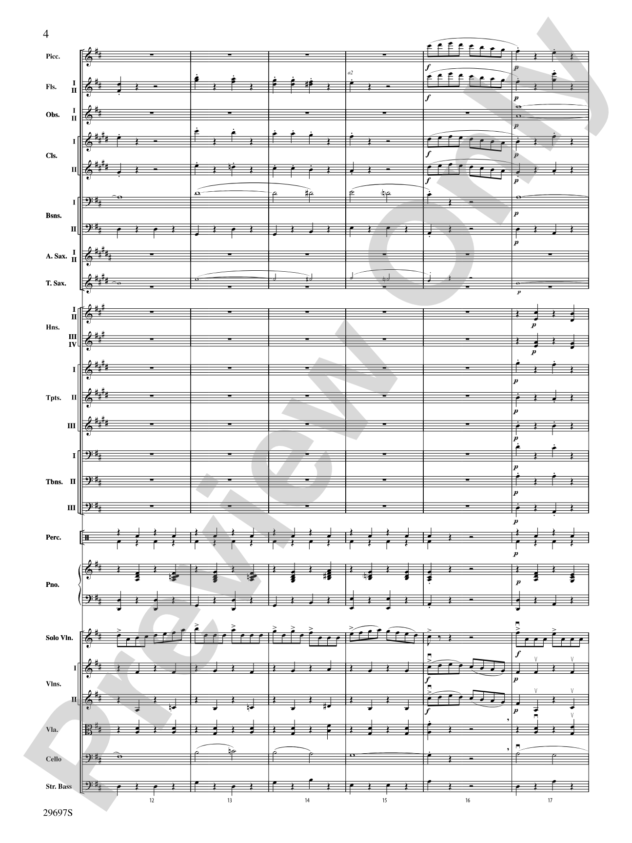 Fiddle-Faddle for Soloist and Full Orchestra: Full Orchestra Conductor Score & Parts