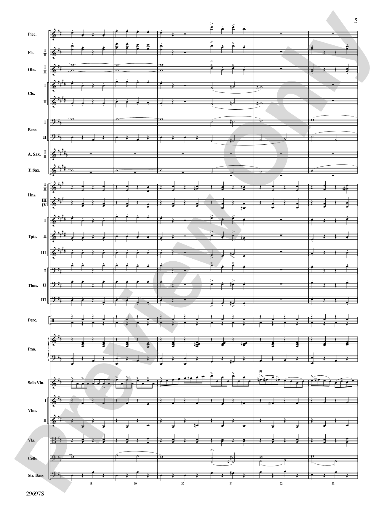 Fiddle-Faddle for Soloist and Full Orchestra: Full Orchestra Conductor Score & Parts