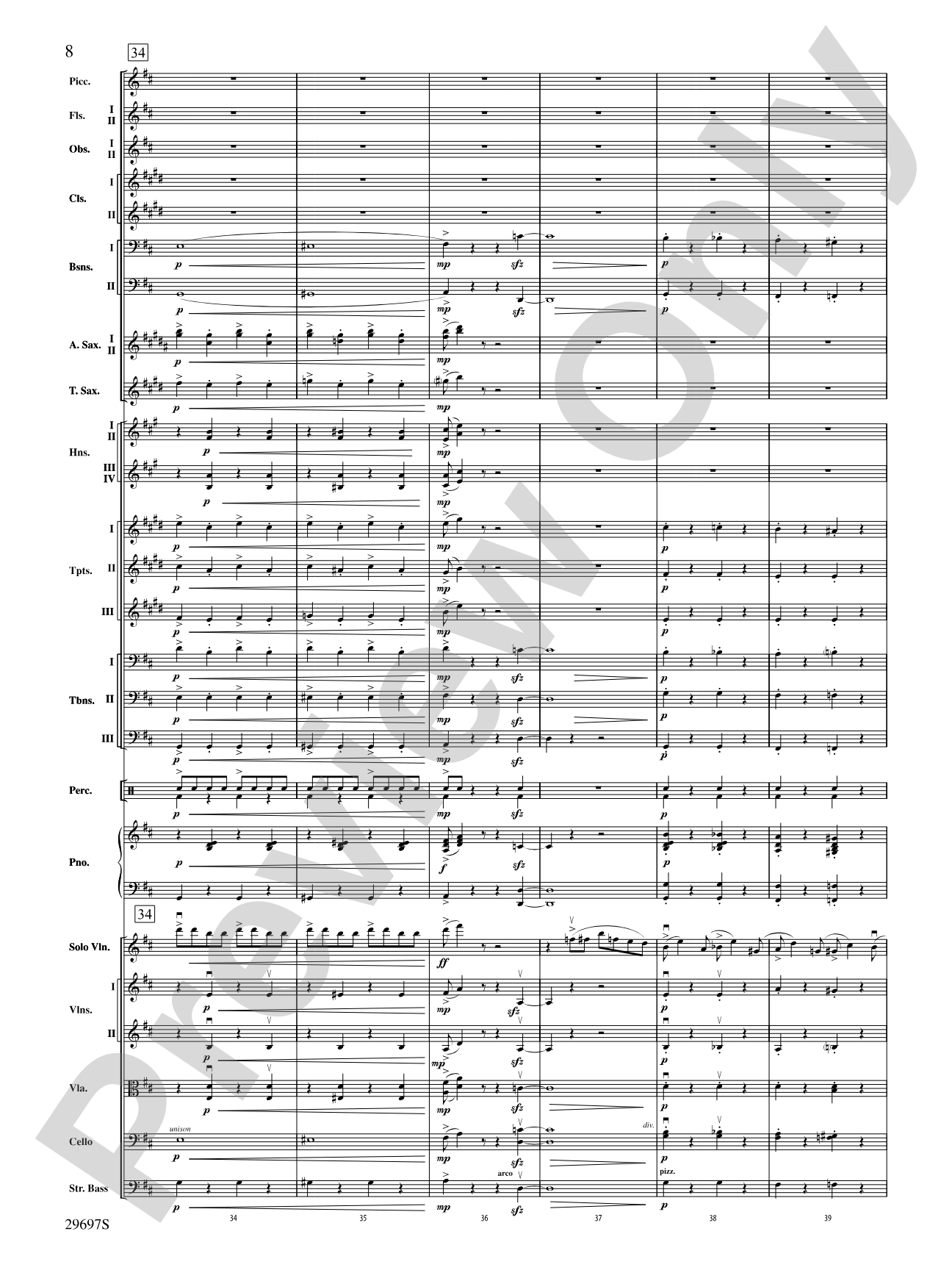 Fiddle-Faddle for Soloist and Full Orchestra: Full Orchestra Conductor Score & Parts