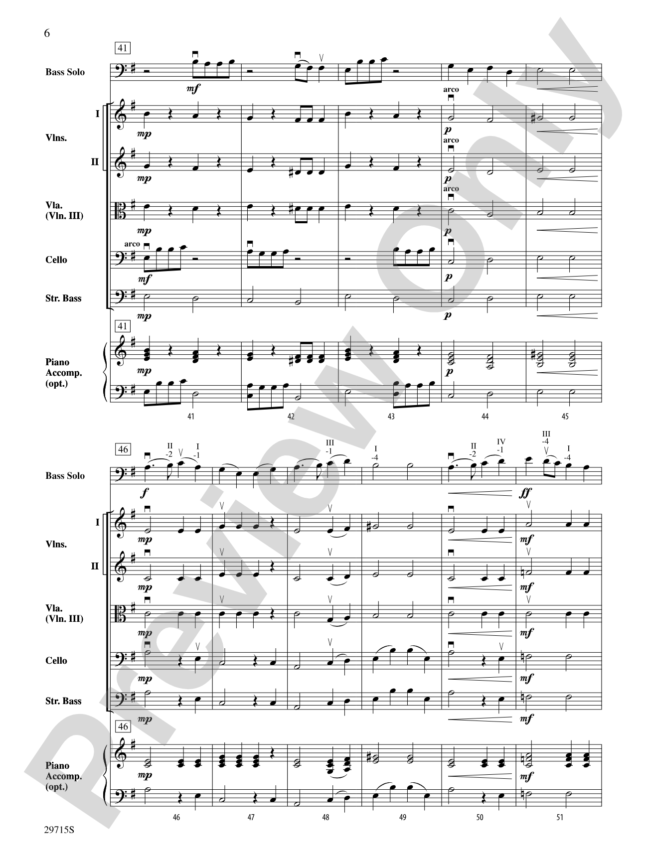 The Gentle Giant (A Lyric Solo for Double Bass and Orchestra): String Orchestra Conductor Score & Parts