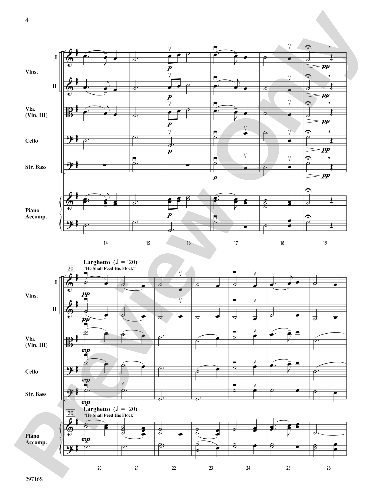 Themes from Handel's Messiah: Score