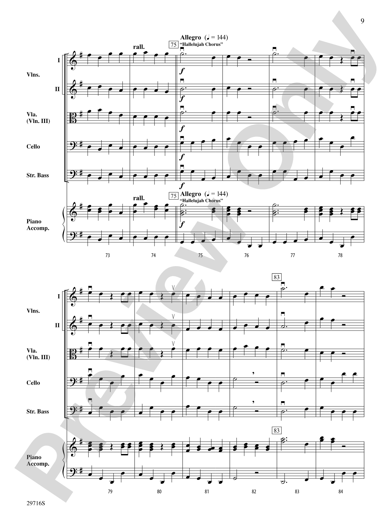 Themes from Handel's Messiah: Score