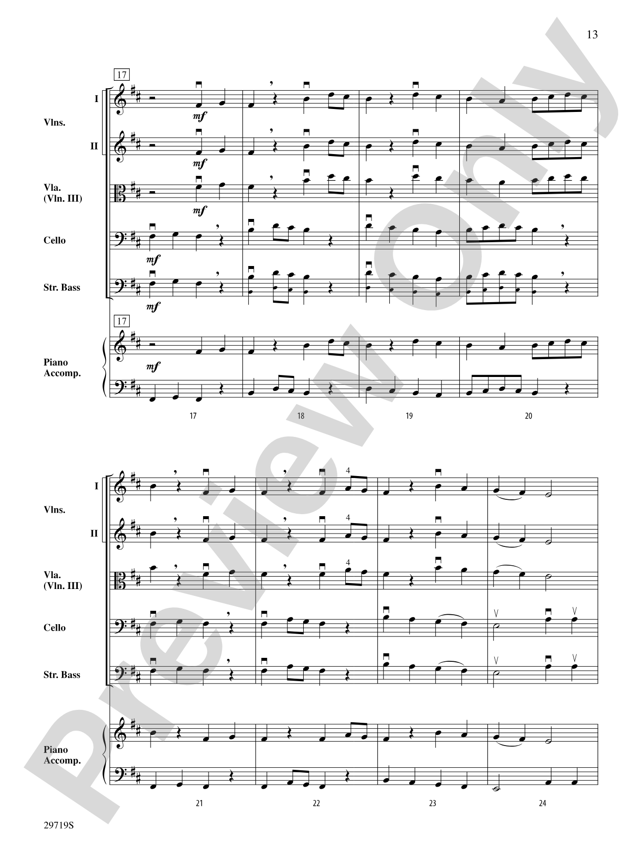 Miniature Symphony: String Orchestra Conductor Score & Parts