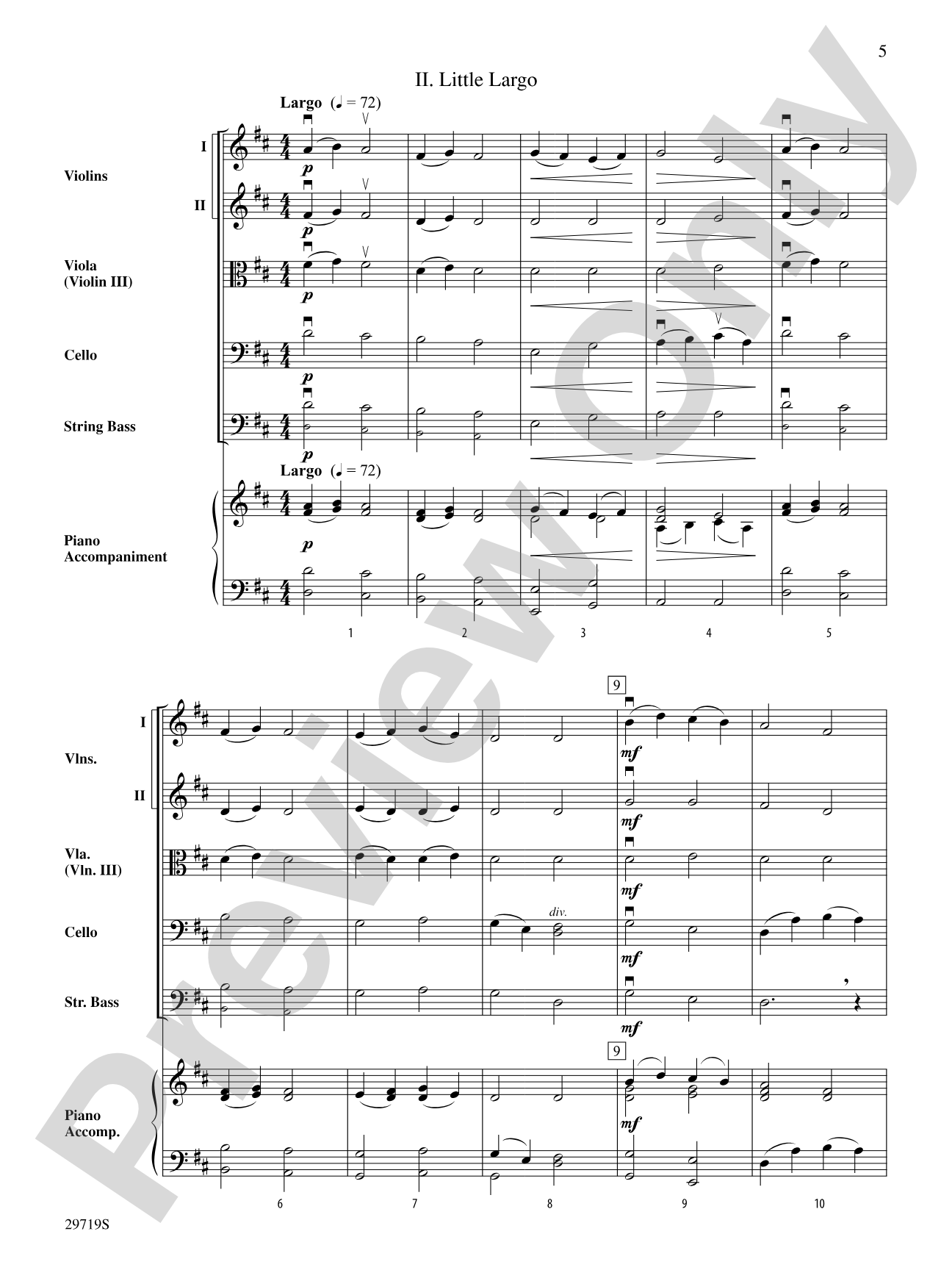Miniature Symphony: String Orchestra Conductor Score & Parts