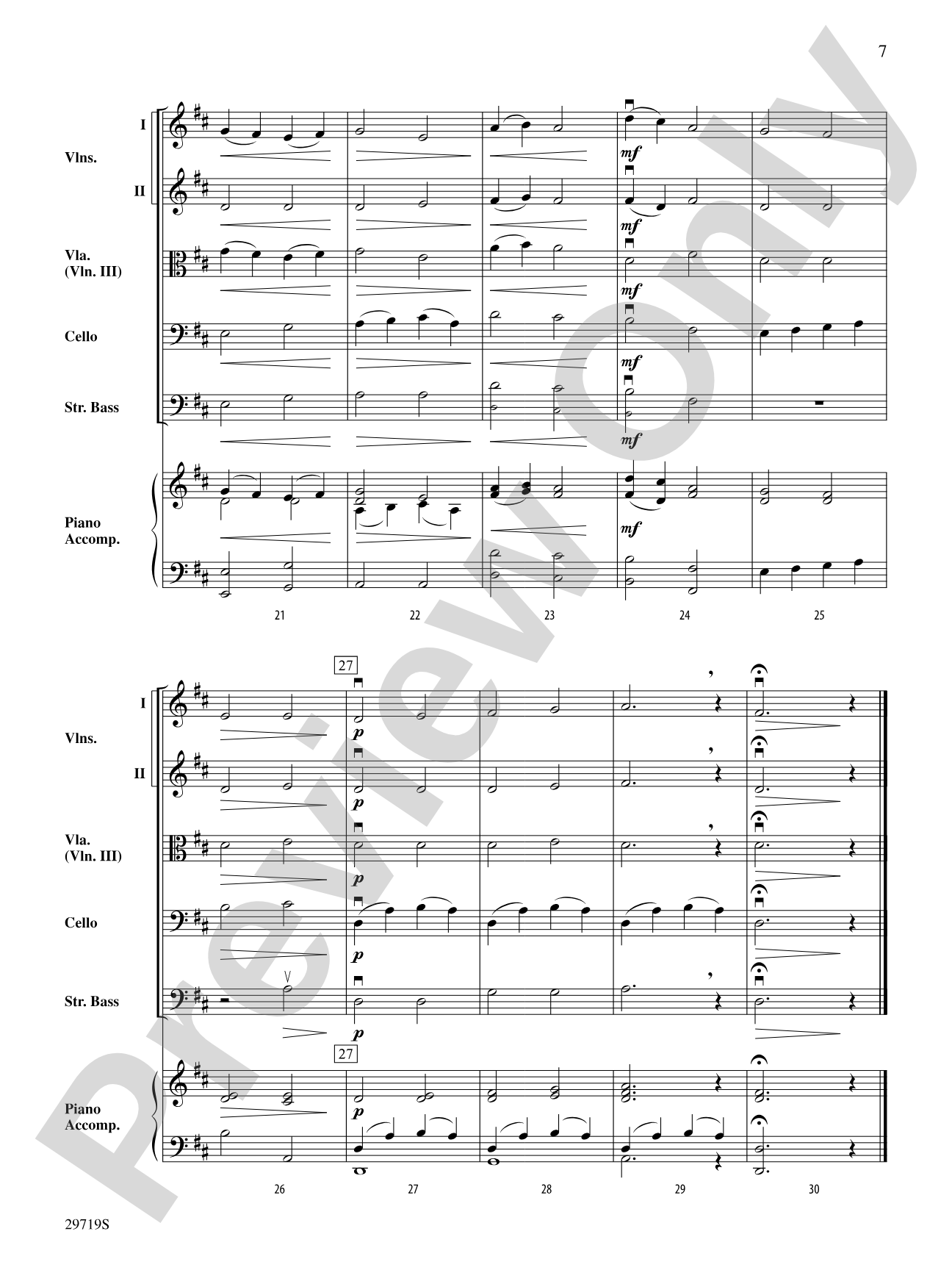 Miniature Symphony: String Orchestra Conductor Score & Parts