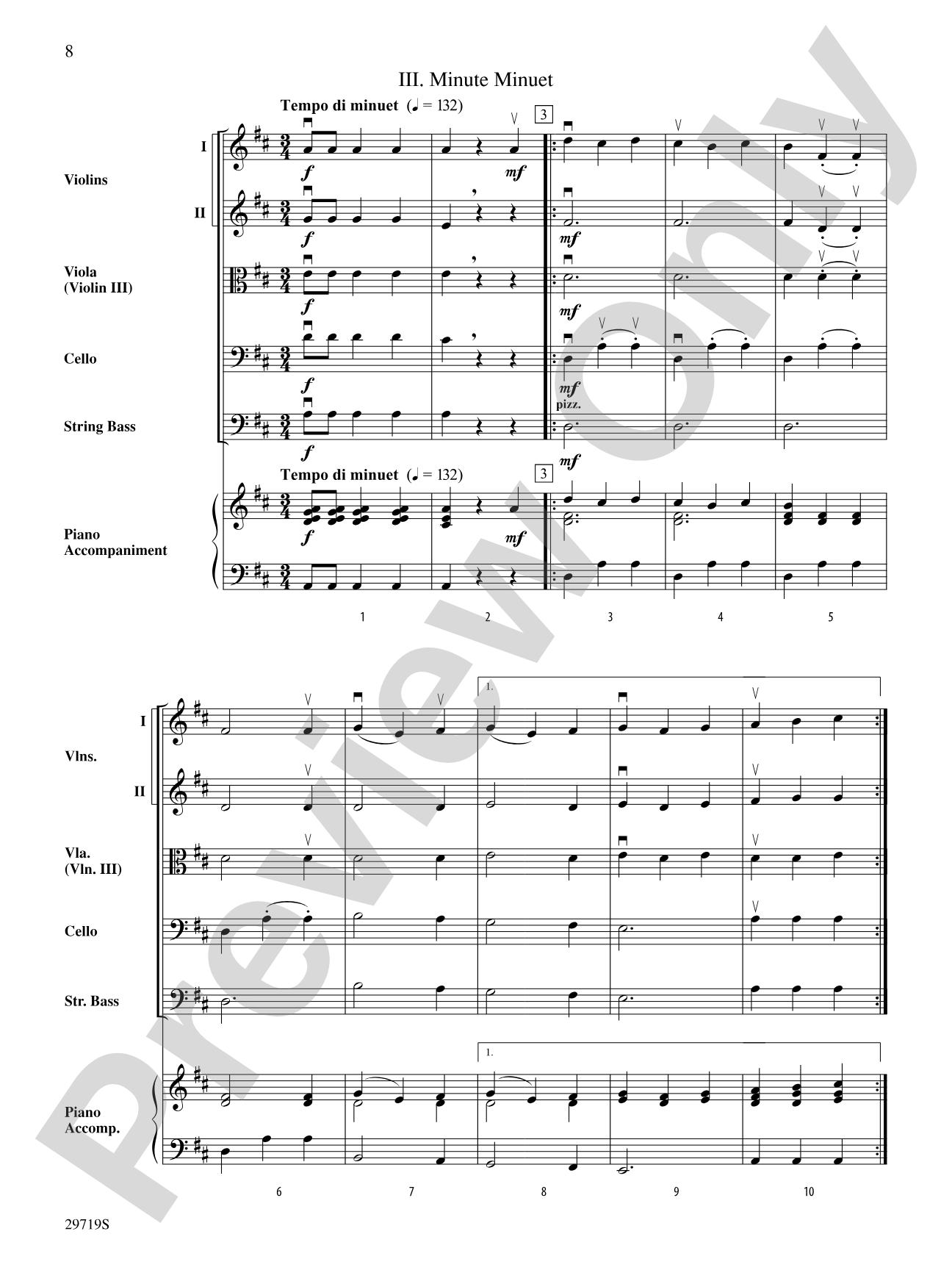 Miniature Symphony: String Orchestra Conductor Score & Parts