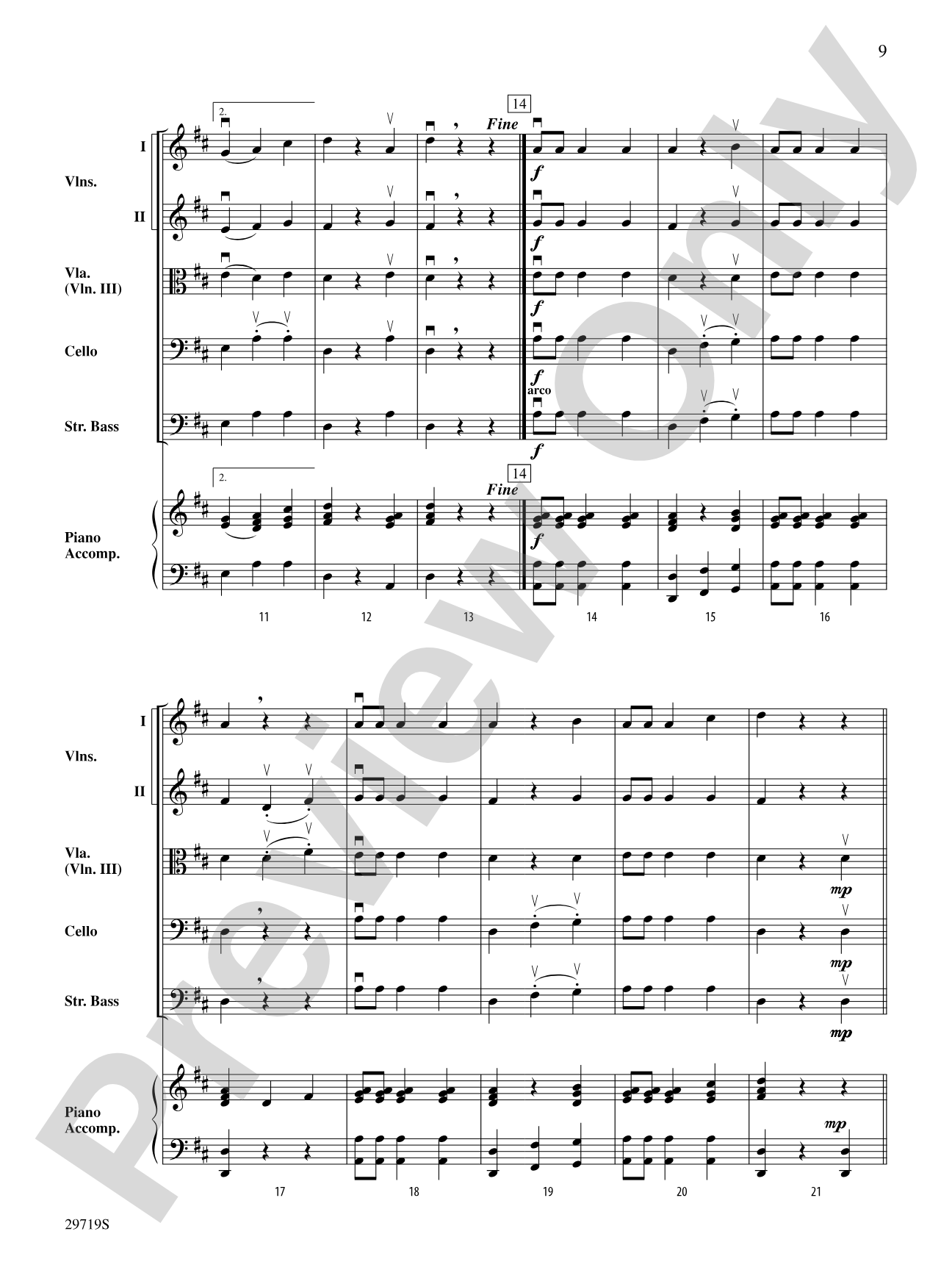 Miniature Symphony: String Orchestra Conductor Score & Parts