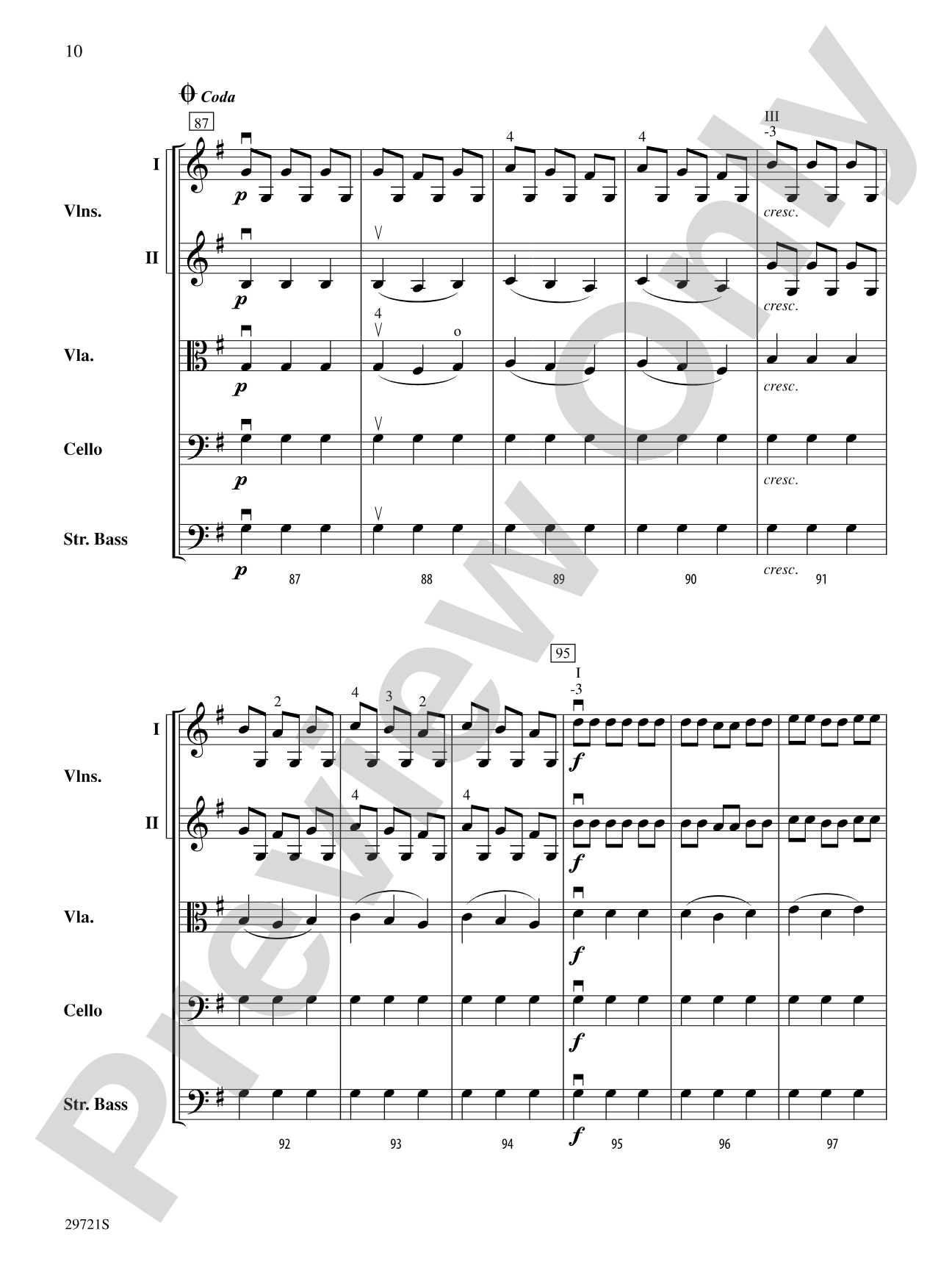 Sinfonia in G: String Orchestra Conductor Score & Parts