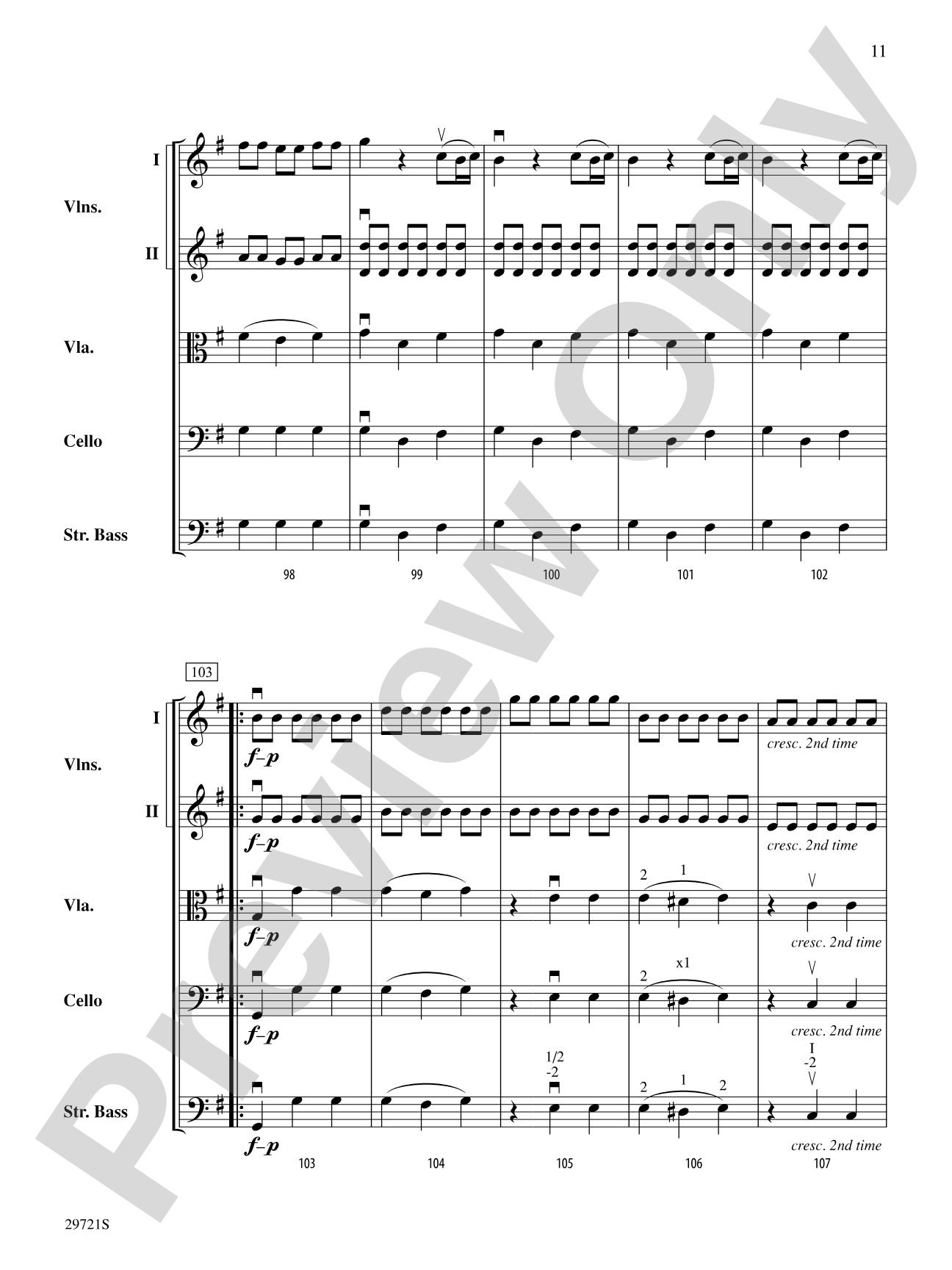 Sinfonia in G: String Orchestra Conductor Score & Parts