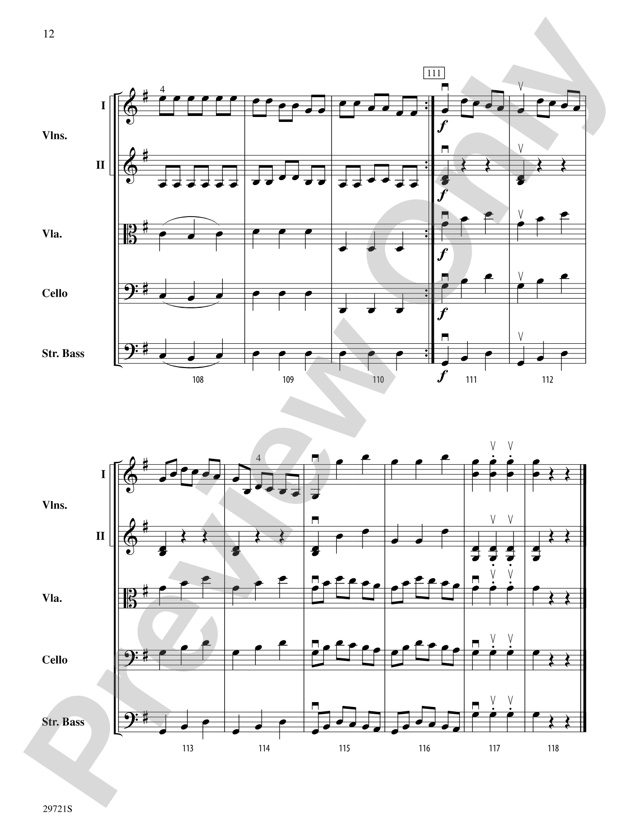 Sinfonia in G: String Orchestra Conductor Score & Parts